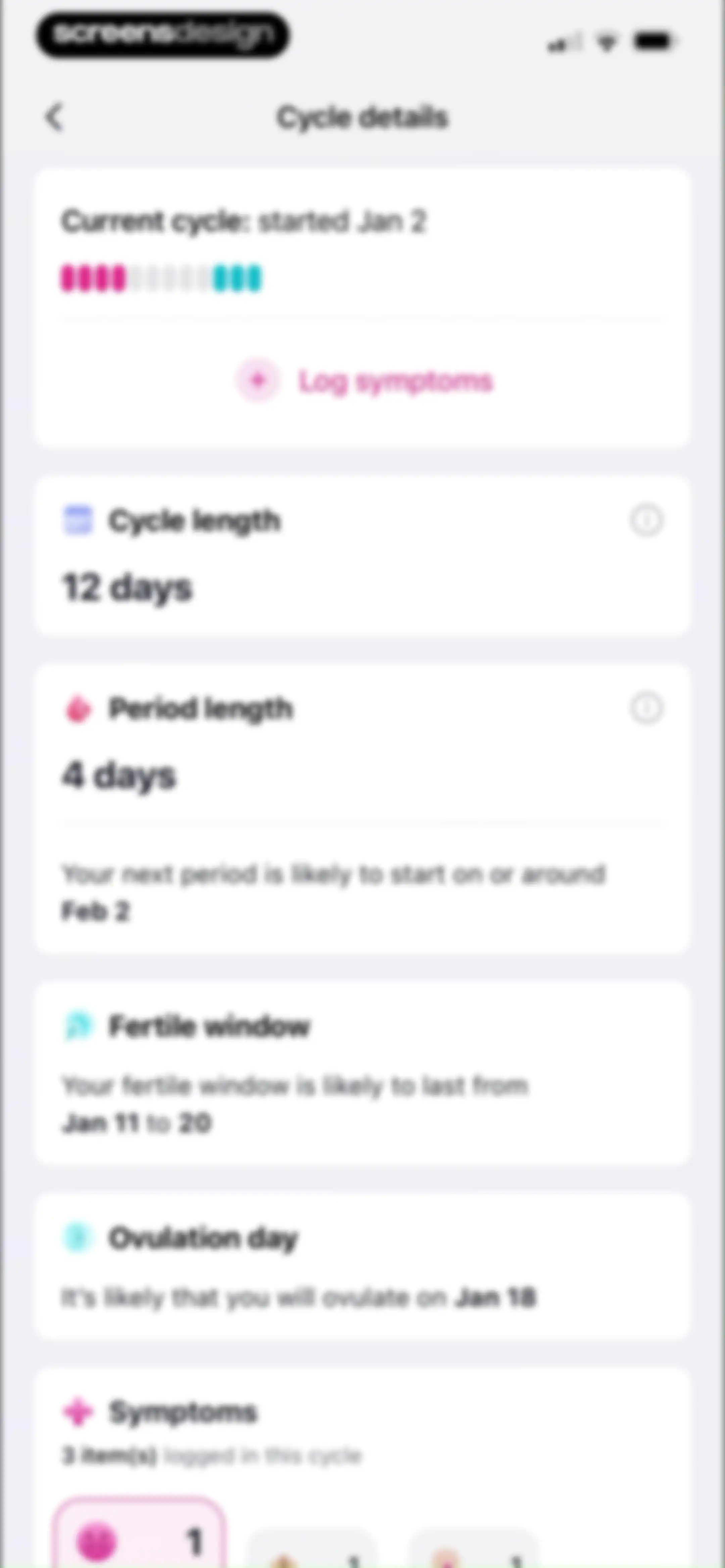 Pregmate Ovulation Tracker screen 101