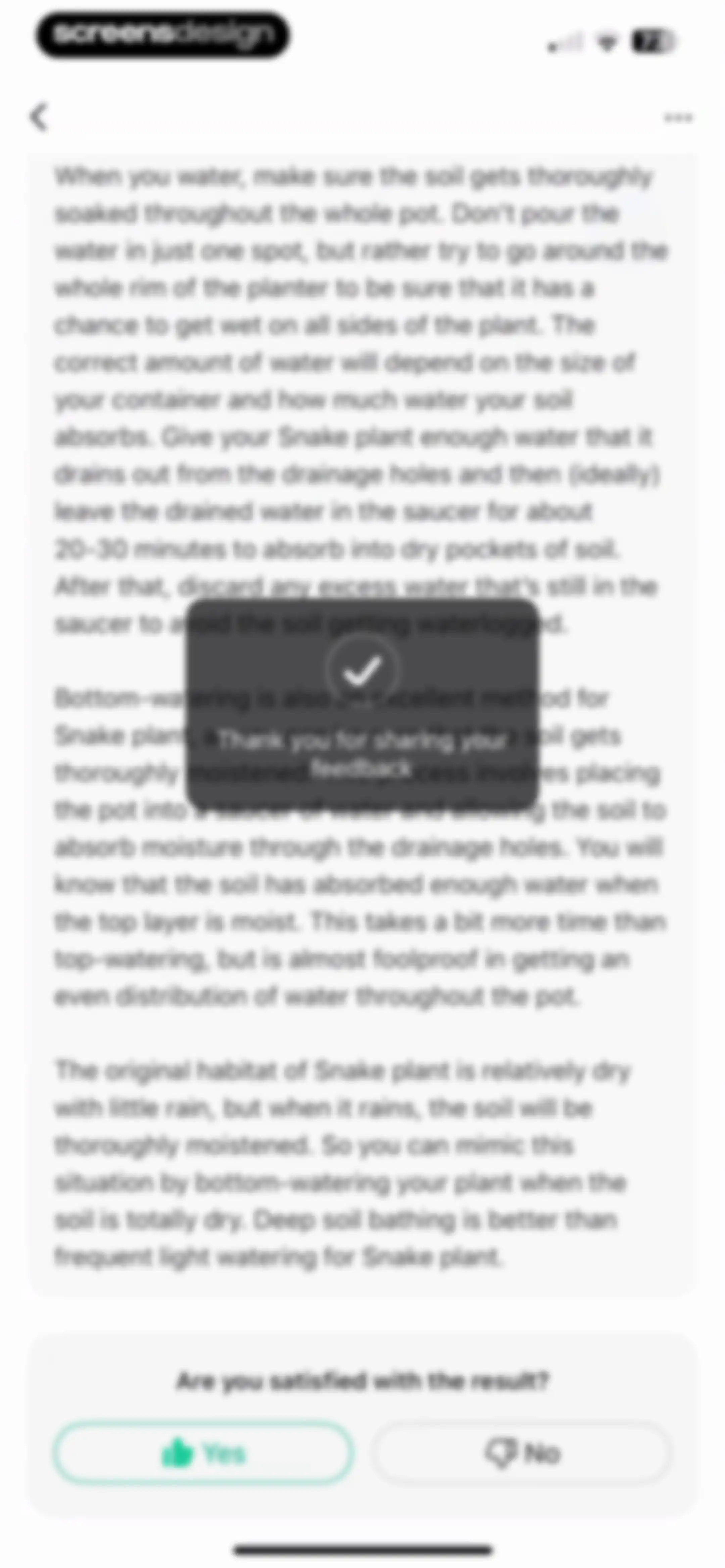 Plant Parent: Plant Care Guide screen 105