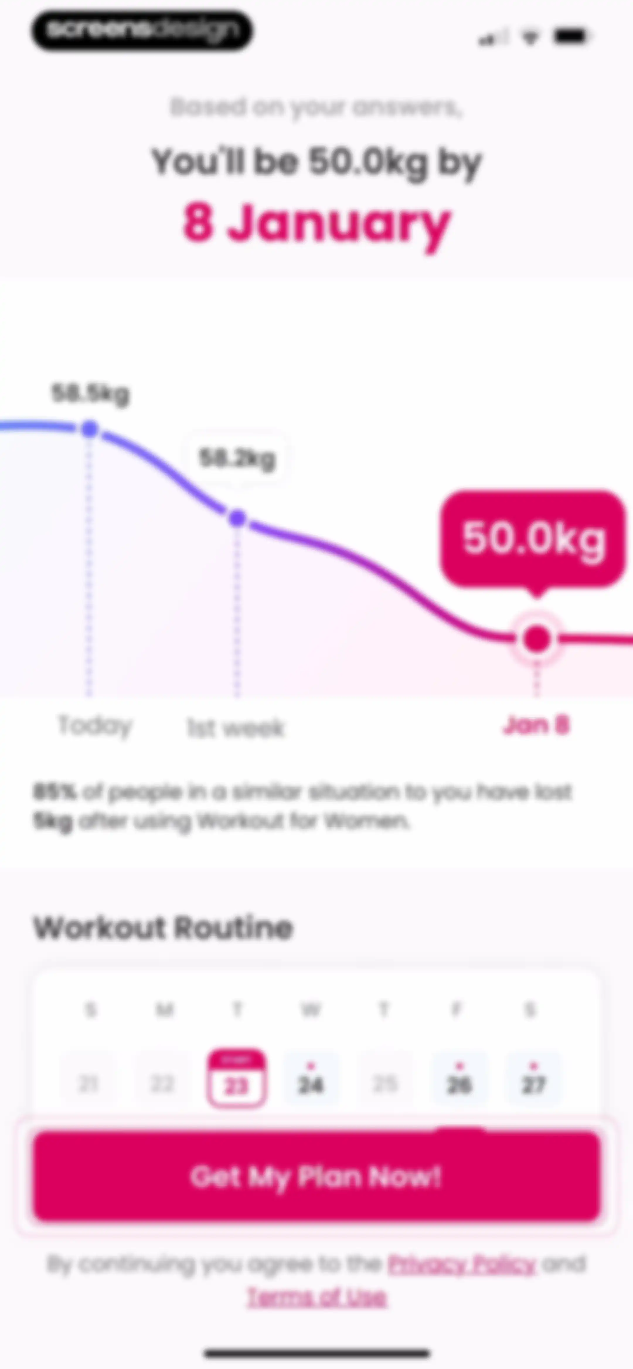 Workout for Women: Home & Gym screen 59