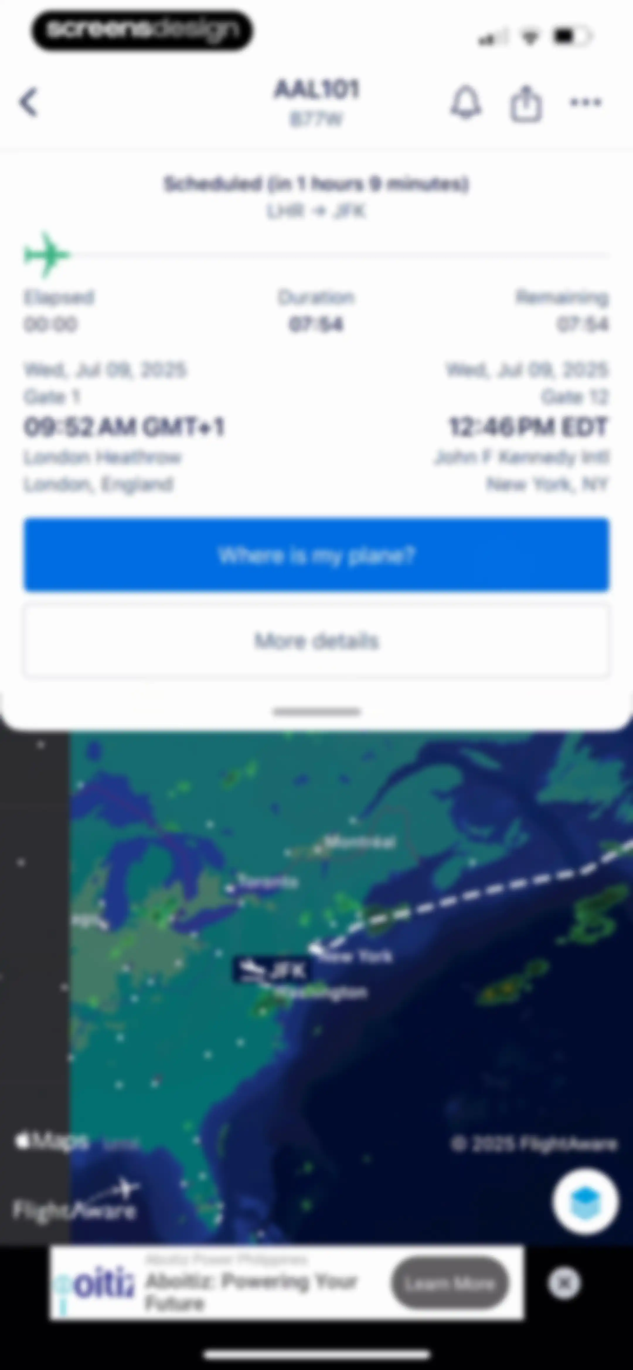 FlightAware Flight Tracker screen 20