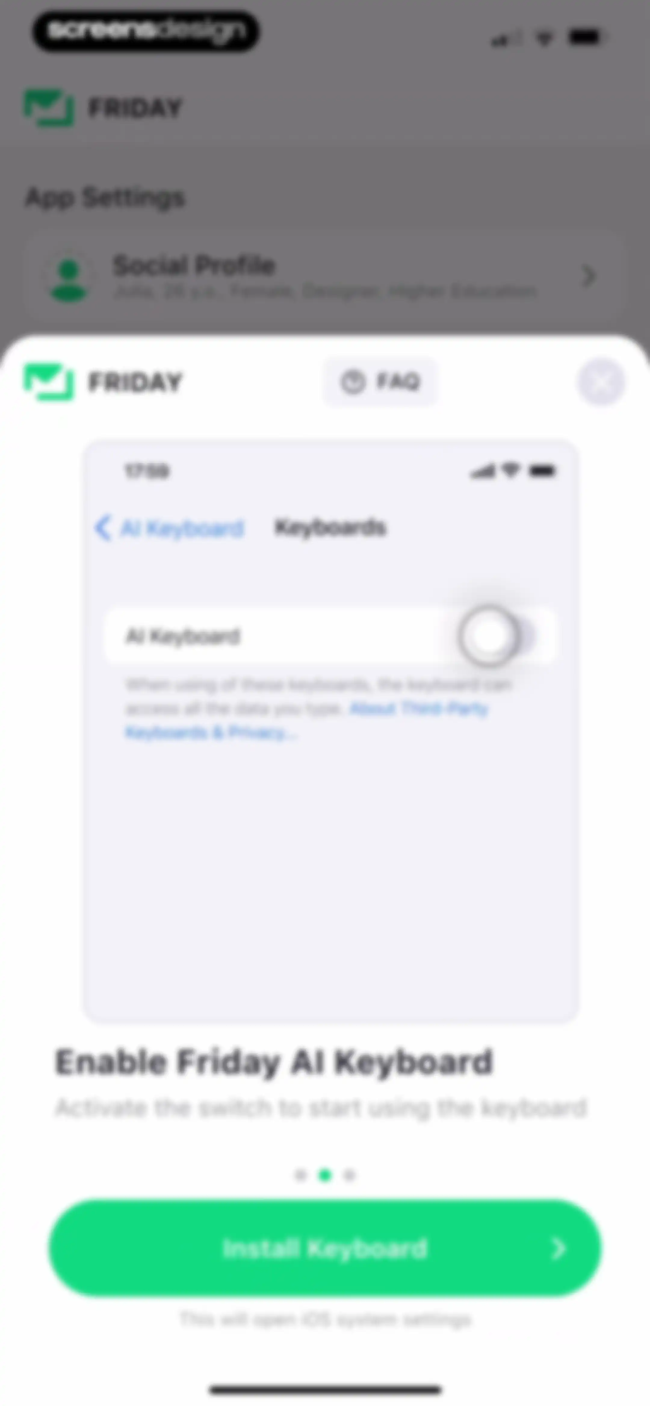 Friday AI Email Writer screen 91