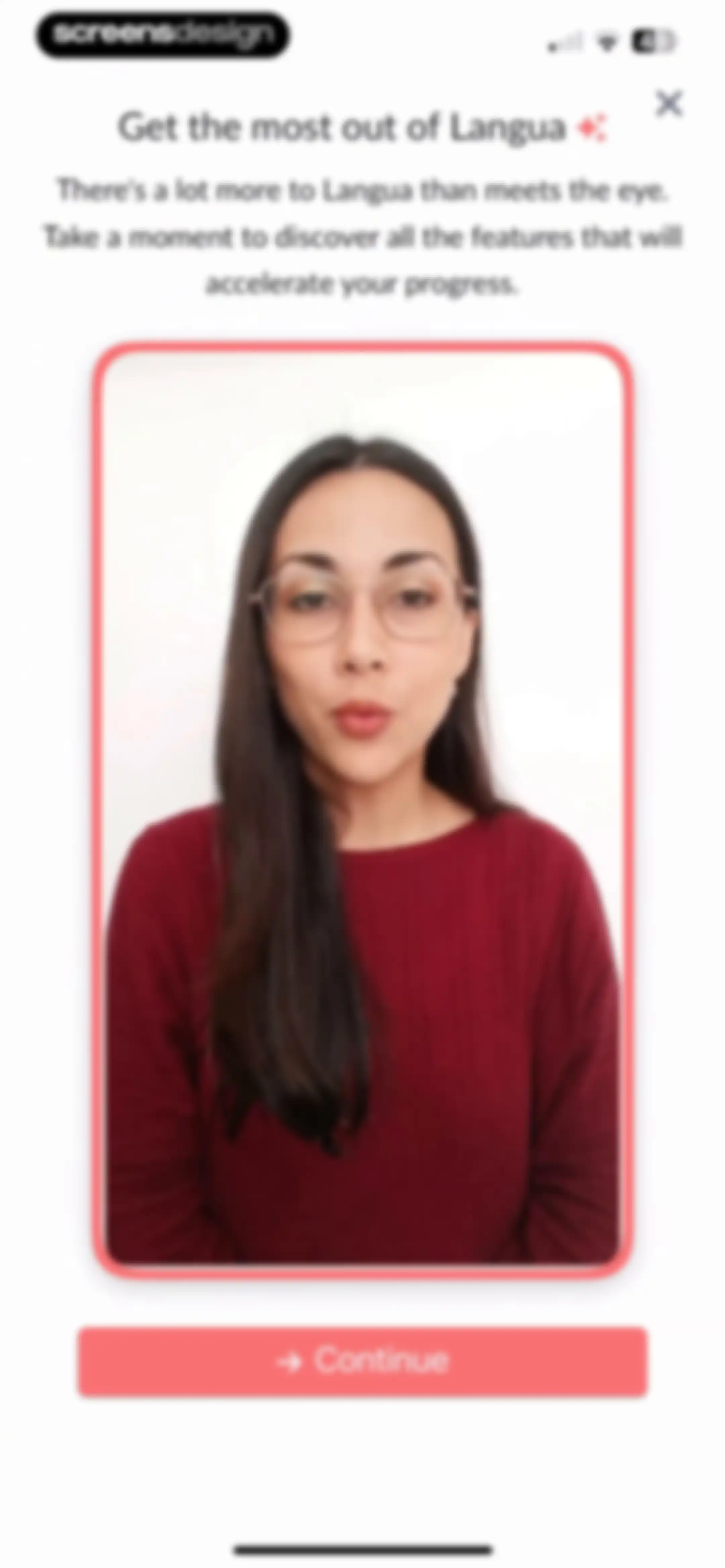 Langua: AI language learning screen 16