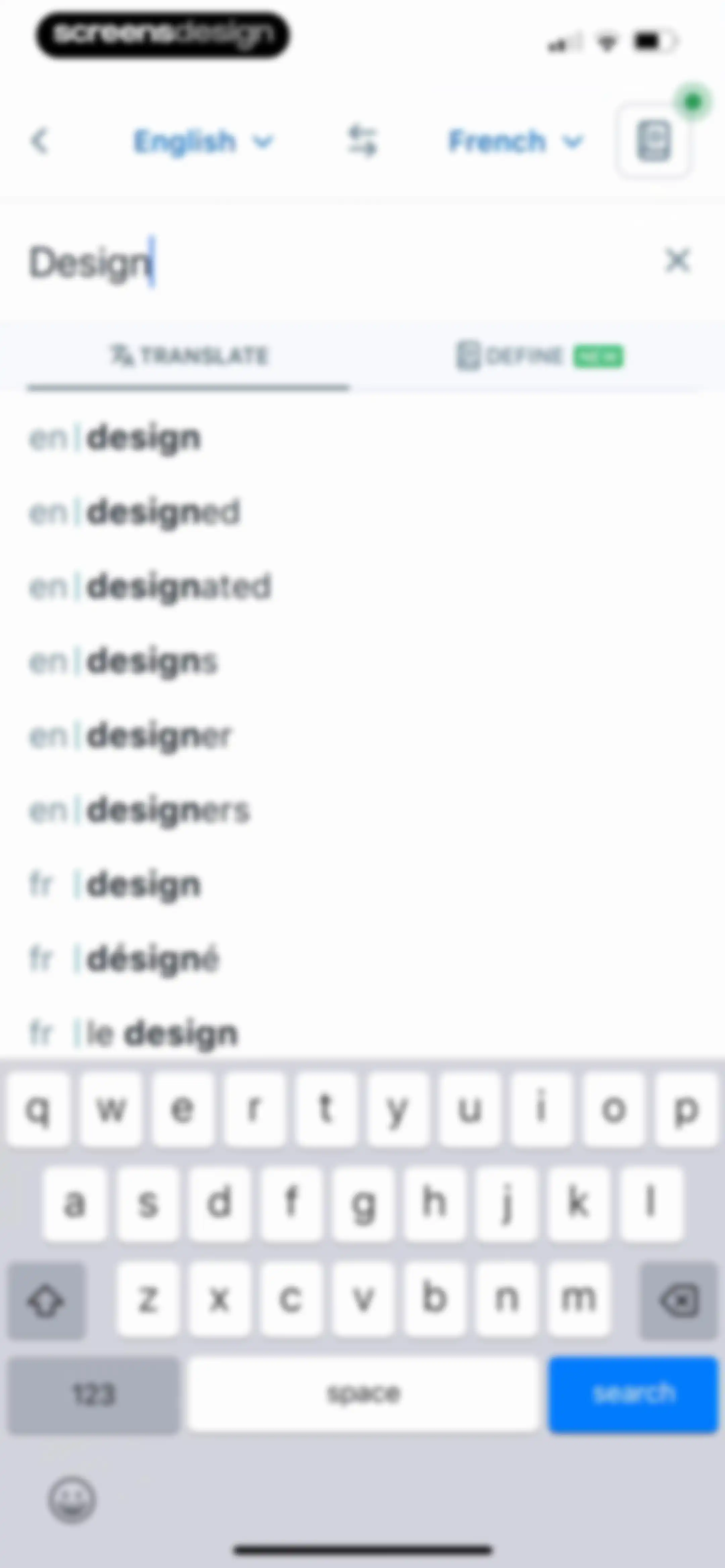 Reverso translate and learn screen 18