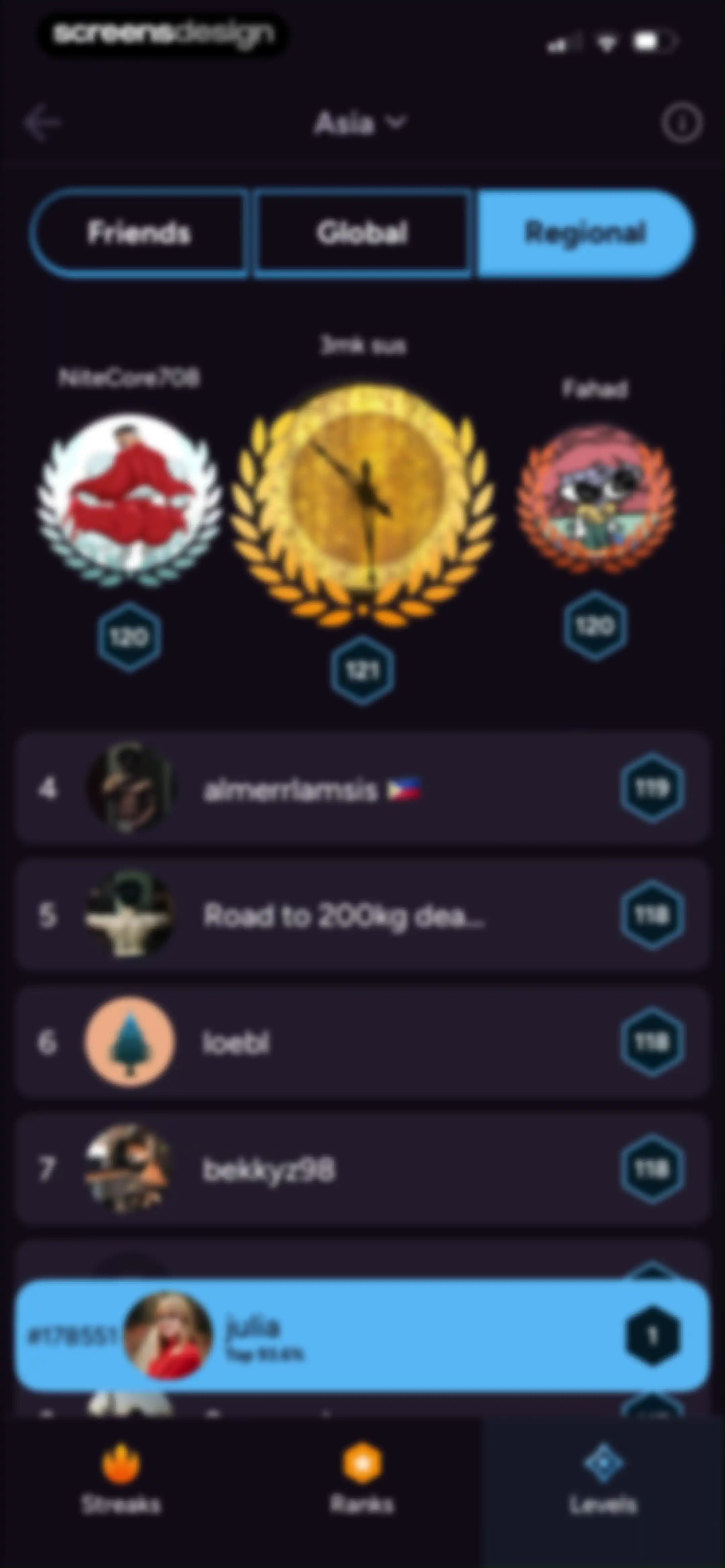 Liftoff - Ranked Gym Workouts screen 233