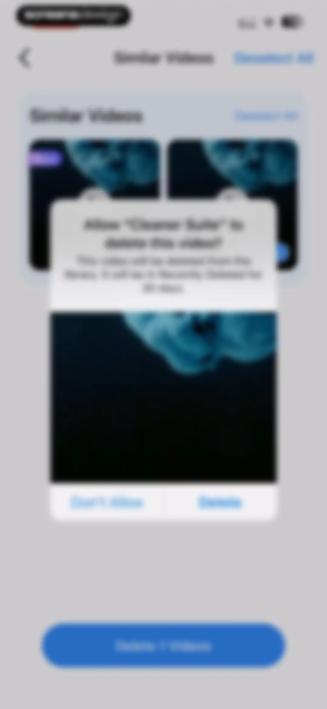 Cleaner Suite:Clean up Storage screen 43