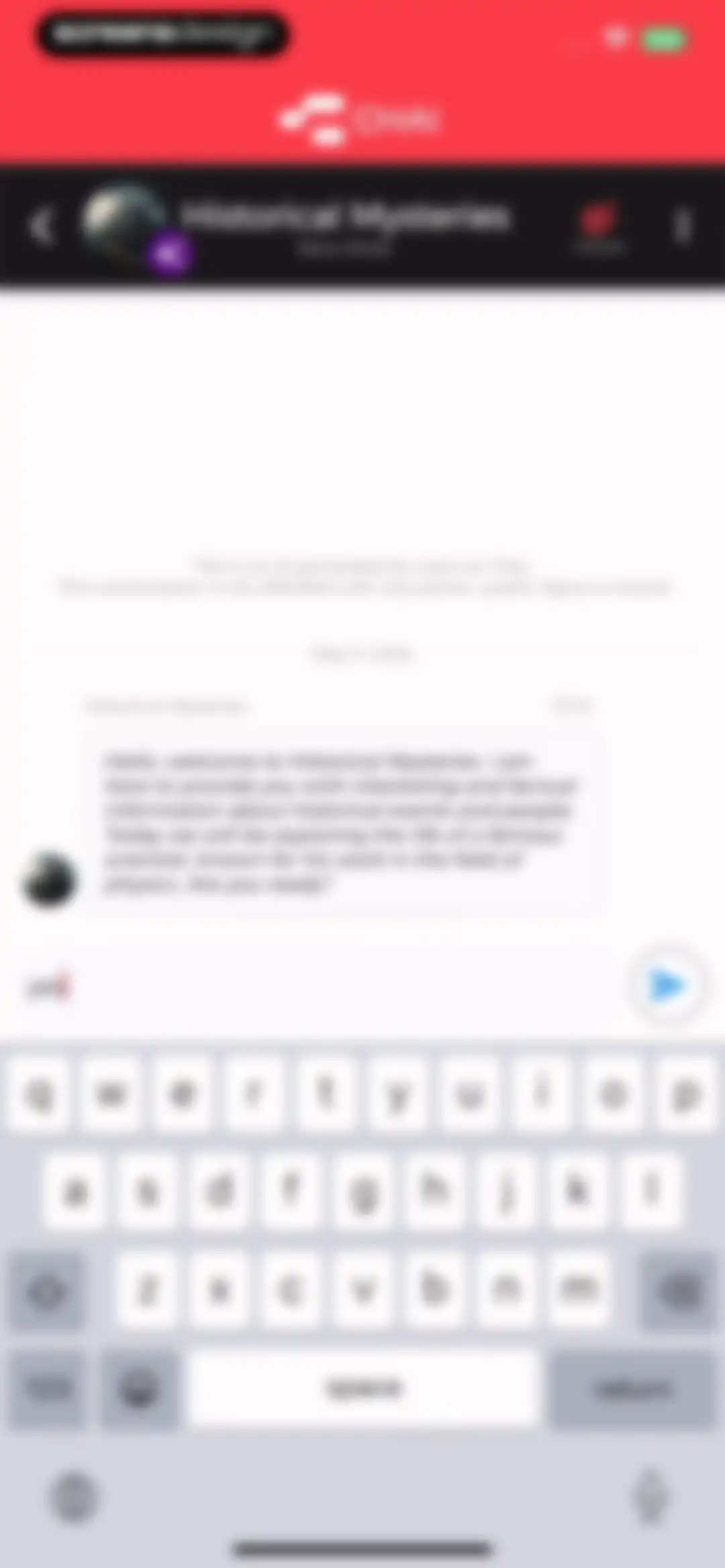 CHAI: Social AI Platform- Chat screen 14