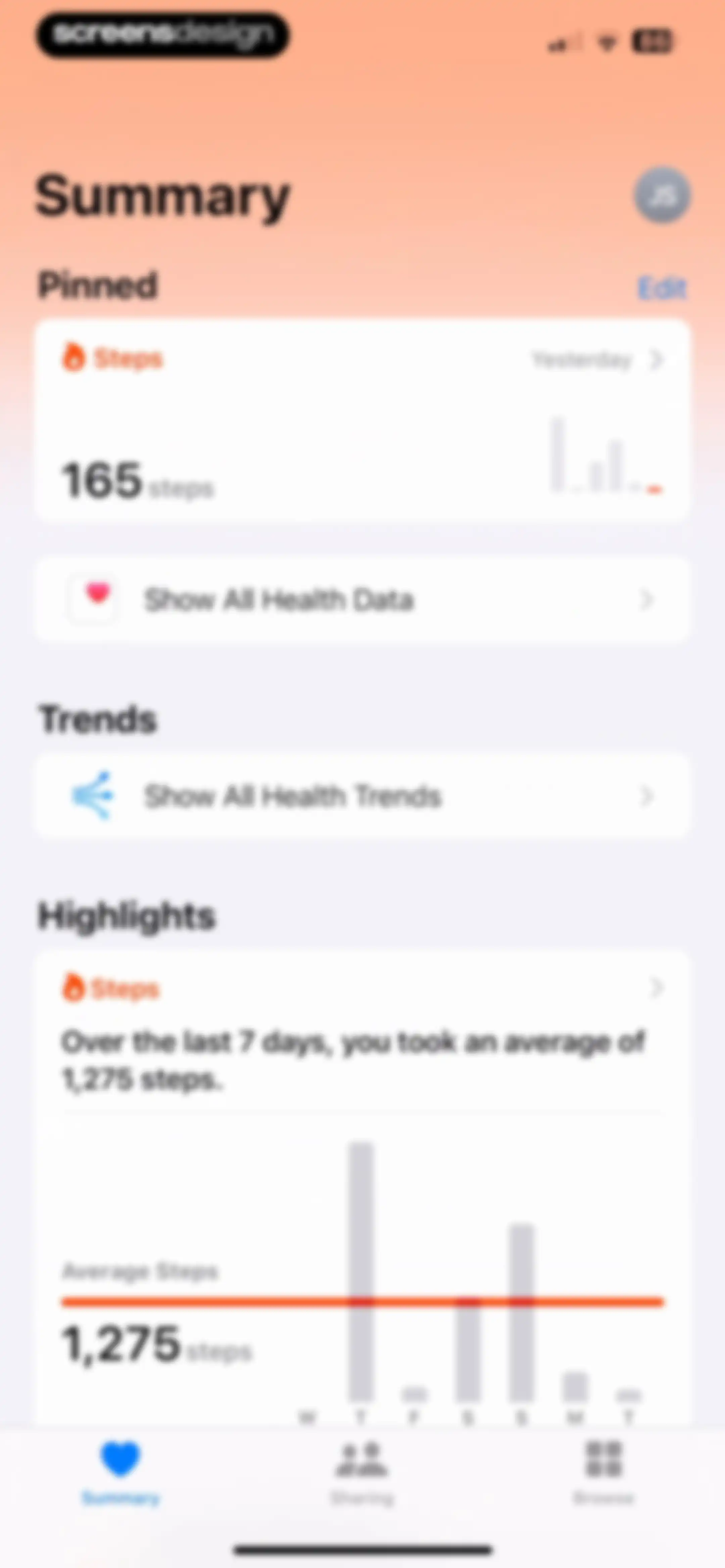 Apple Health screen 19