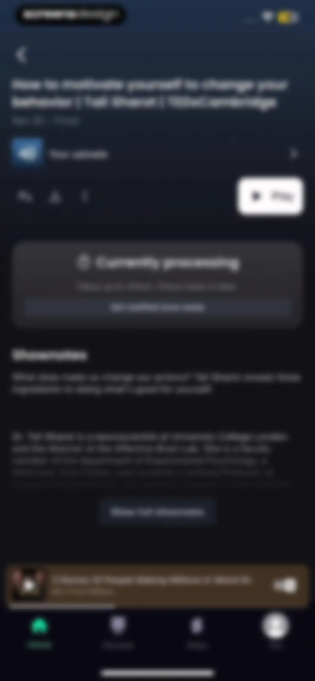 Snipd | AI Podcast Player screen 106