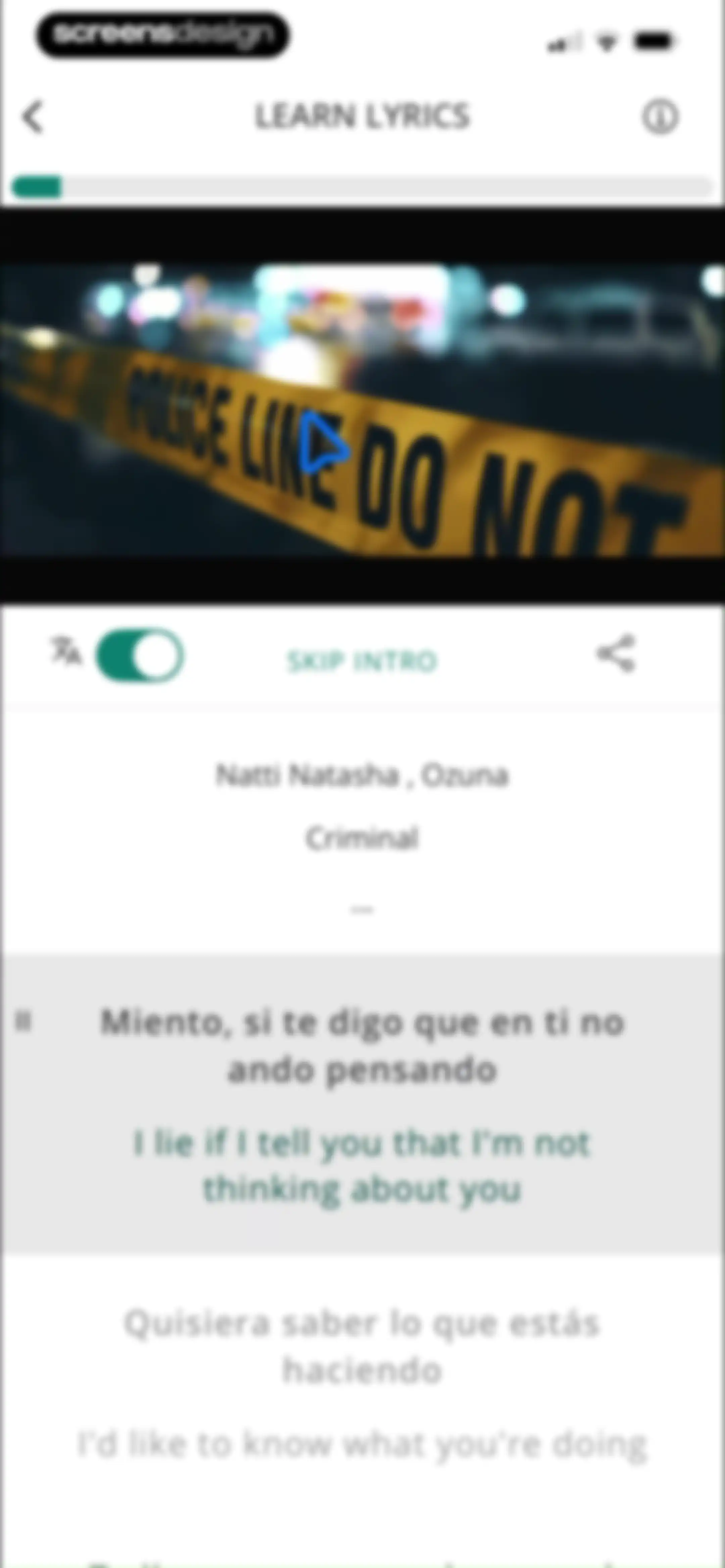 LyricFluent: Learn Languages screen 46