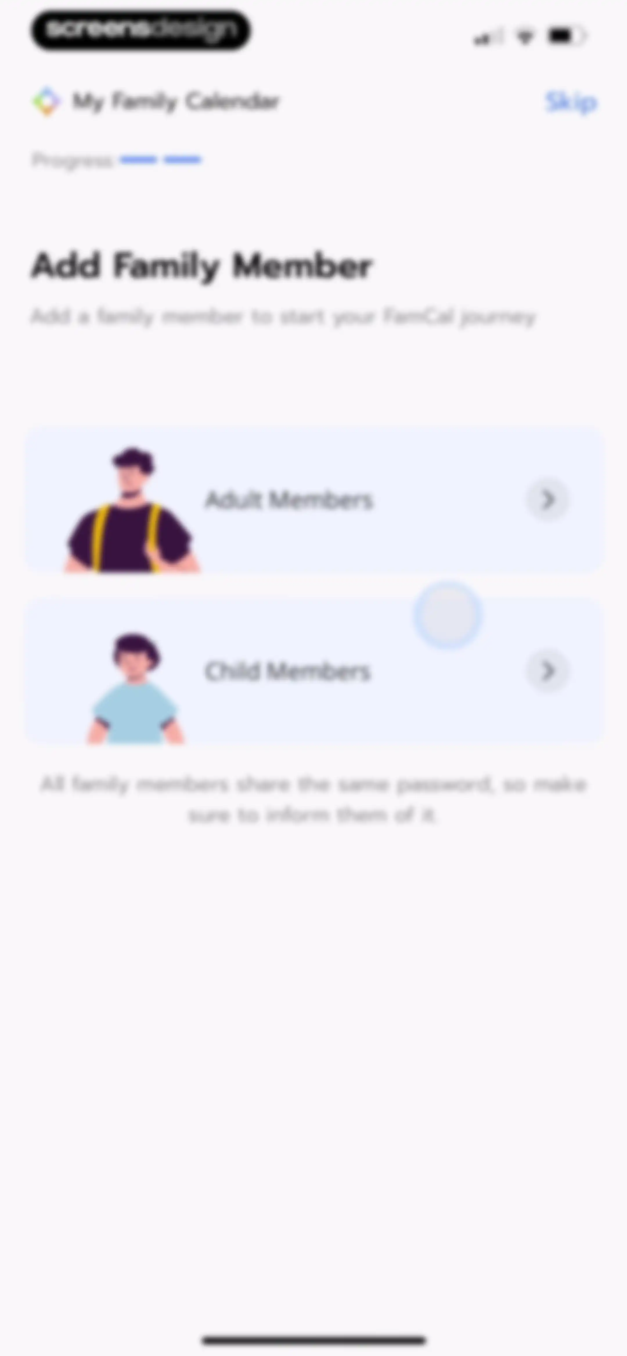 Shared Family Calendar: FamCal screen 12