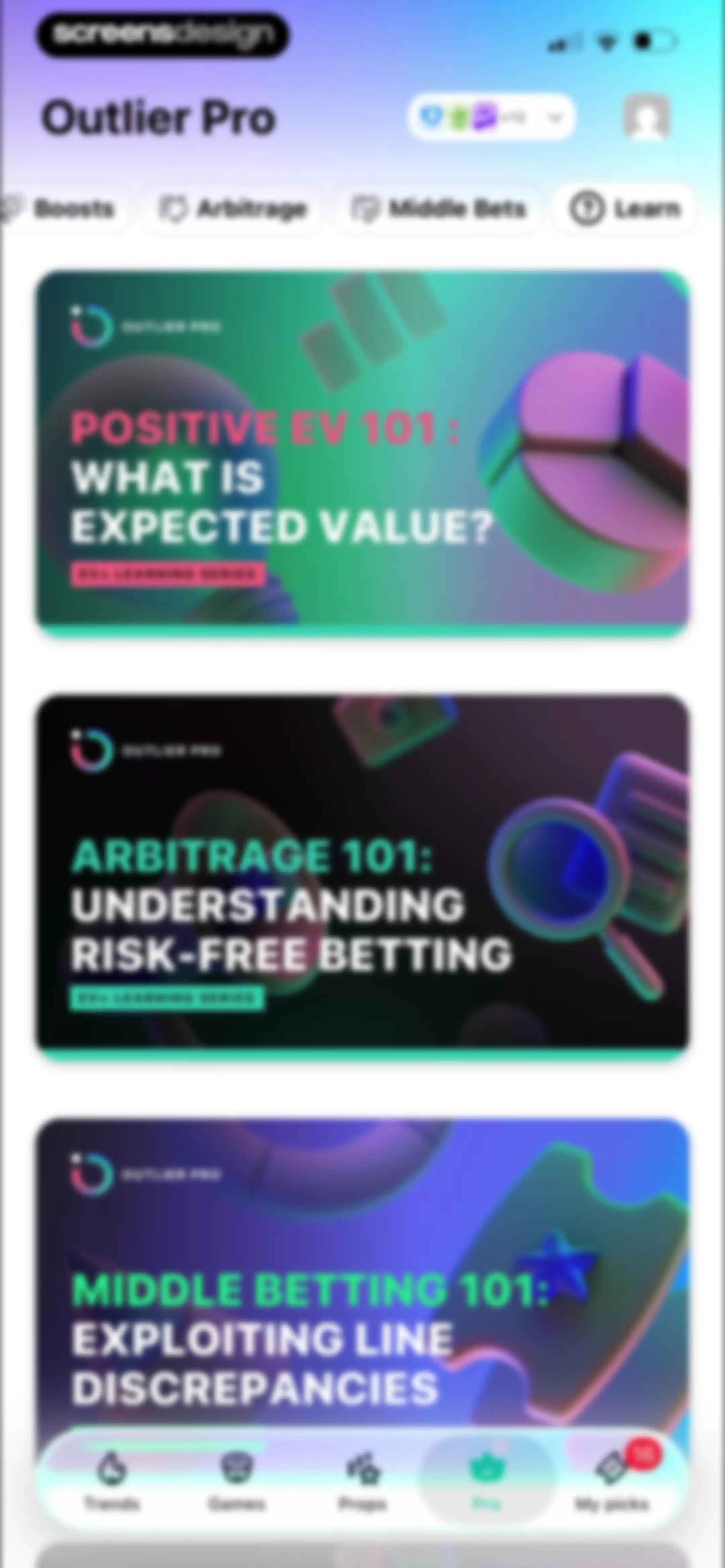 Outlier: Smart Sports Betting screen 107