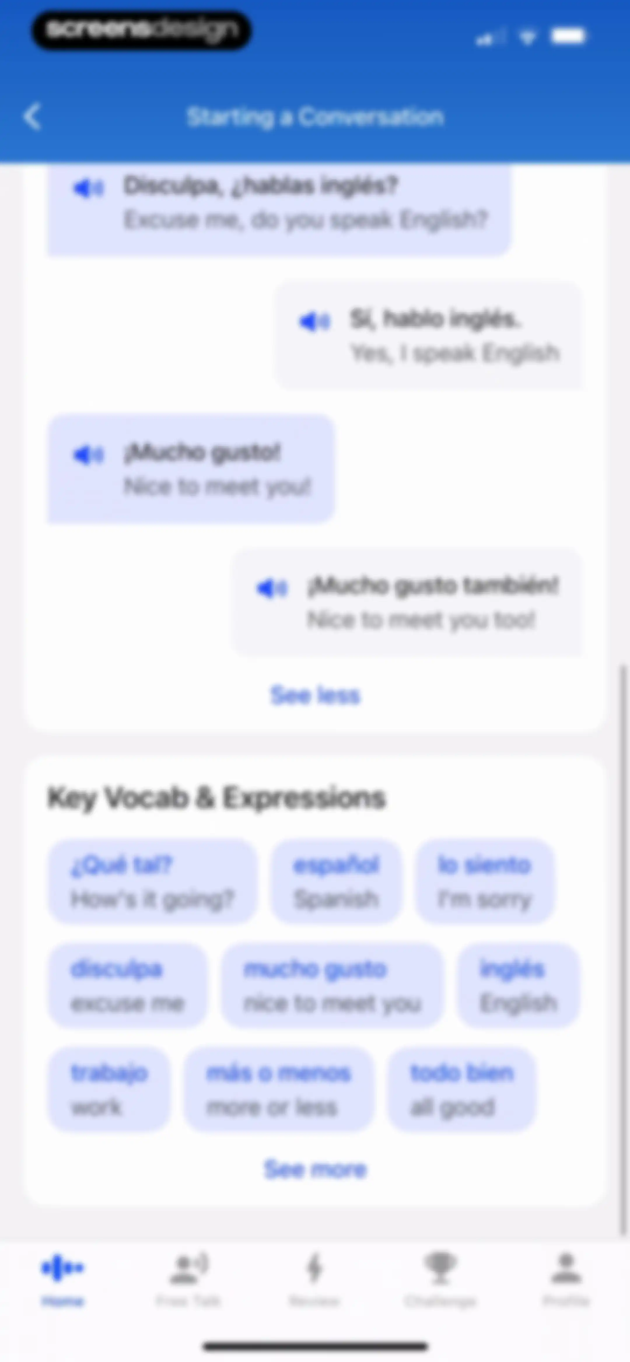 Speak: Language Learning screen 90