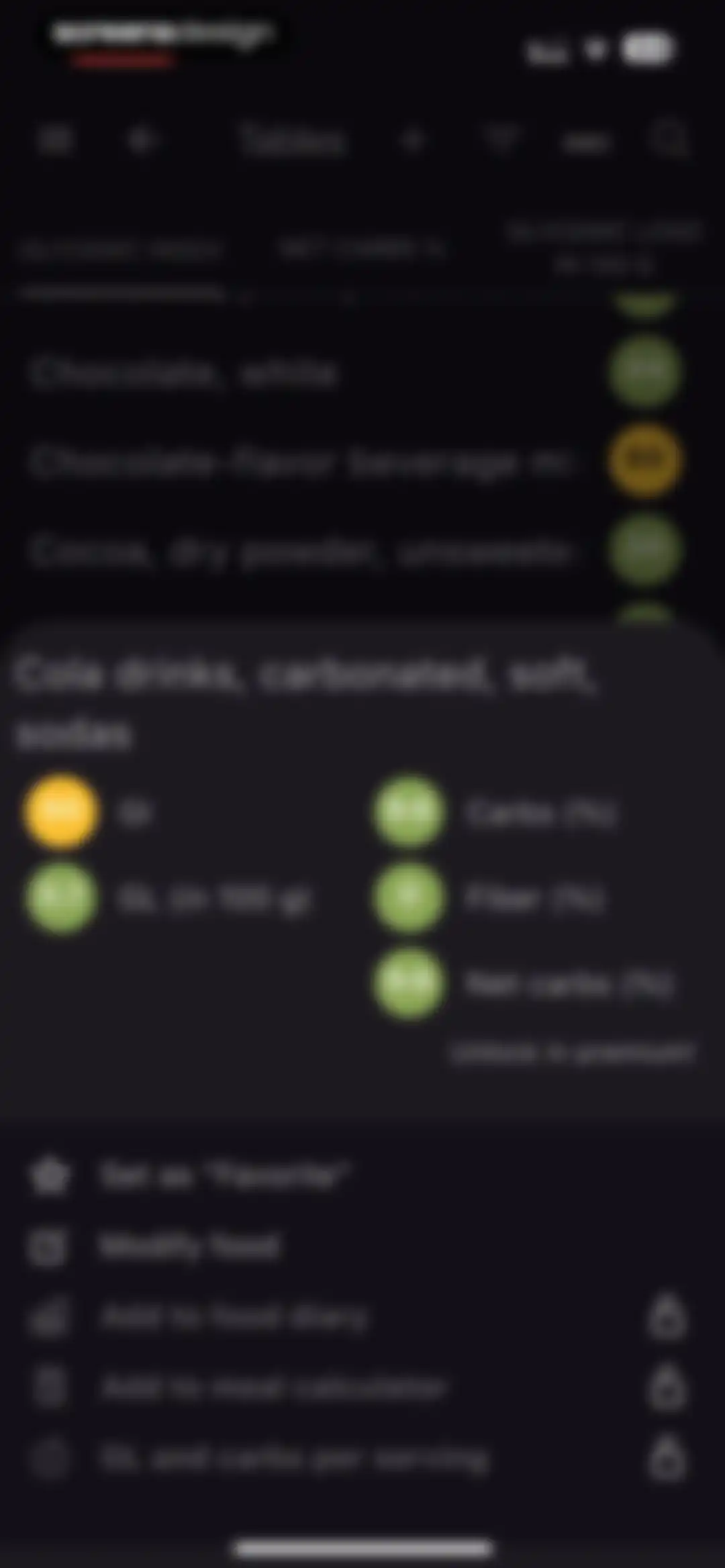 Glycemic Index Load Net Carbs screen 20