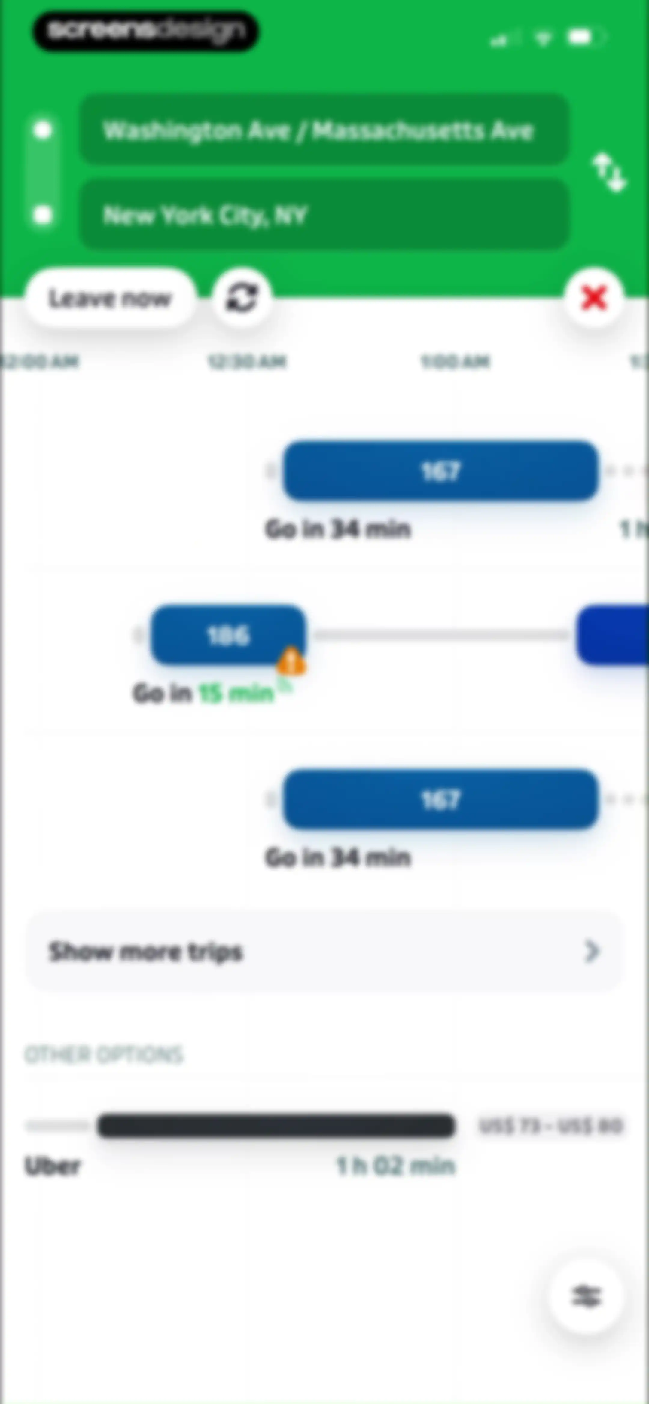Transit • Subway & Bus Times screen 15
