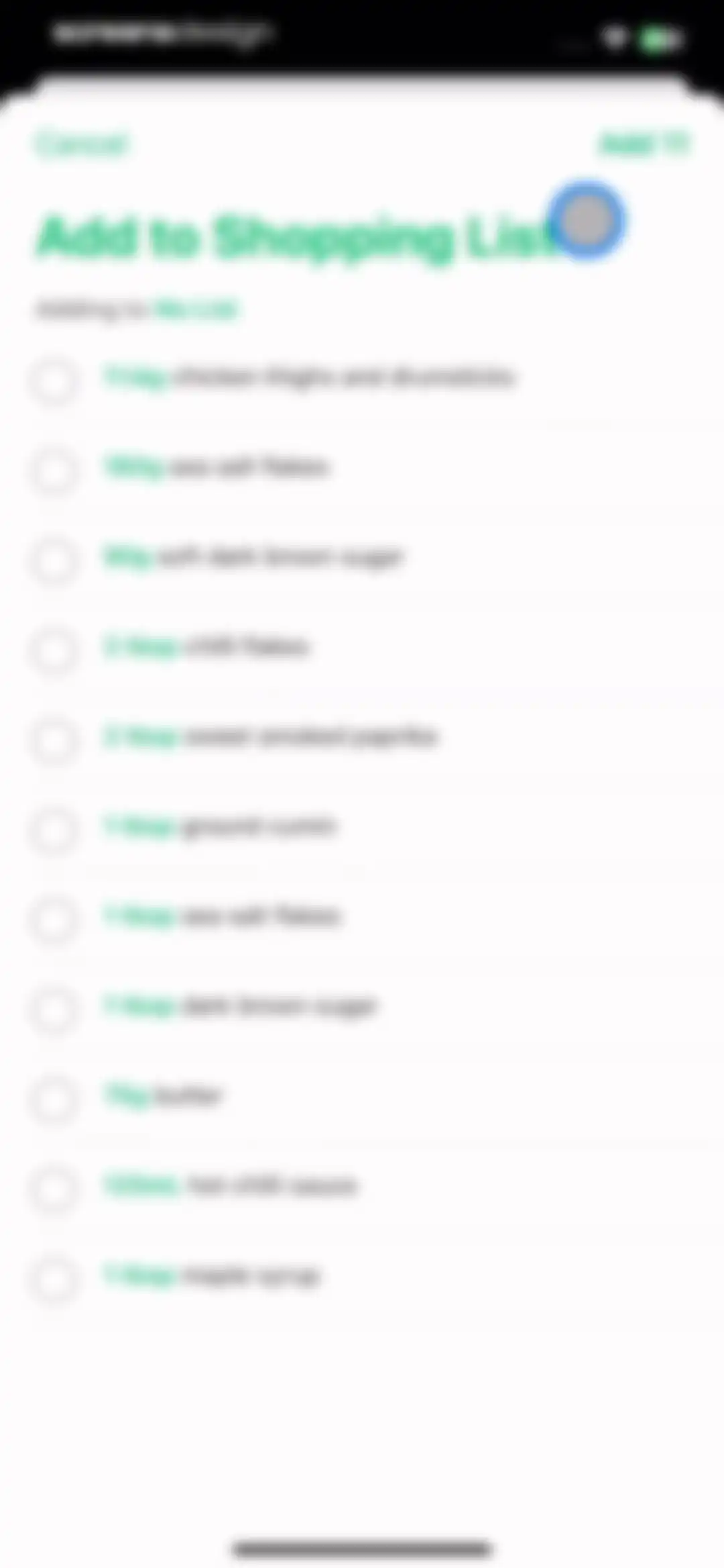 Pestle: Recipe Manager screen 28