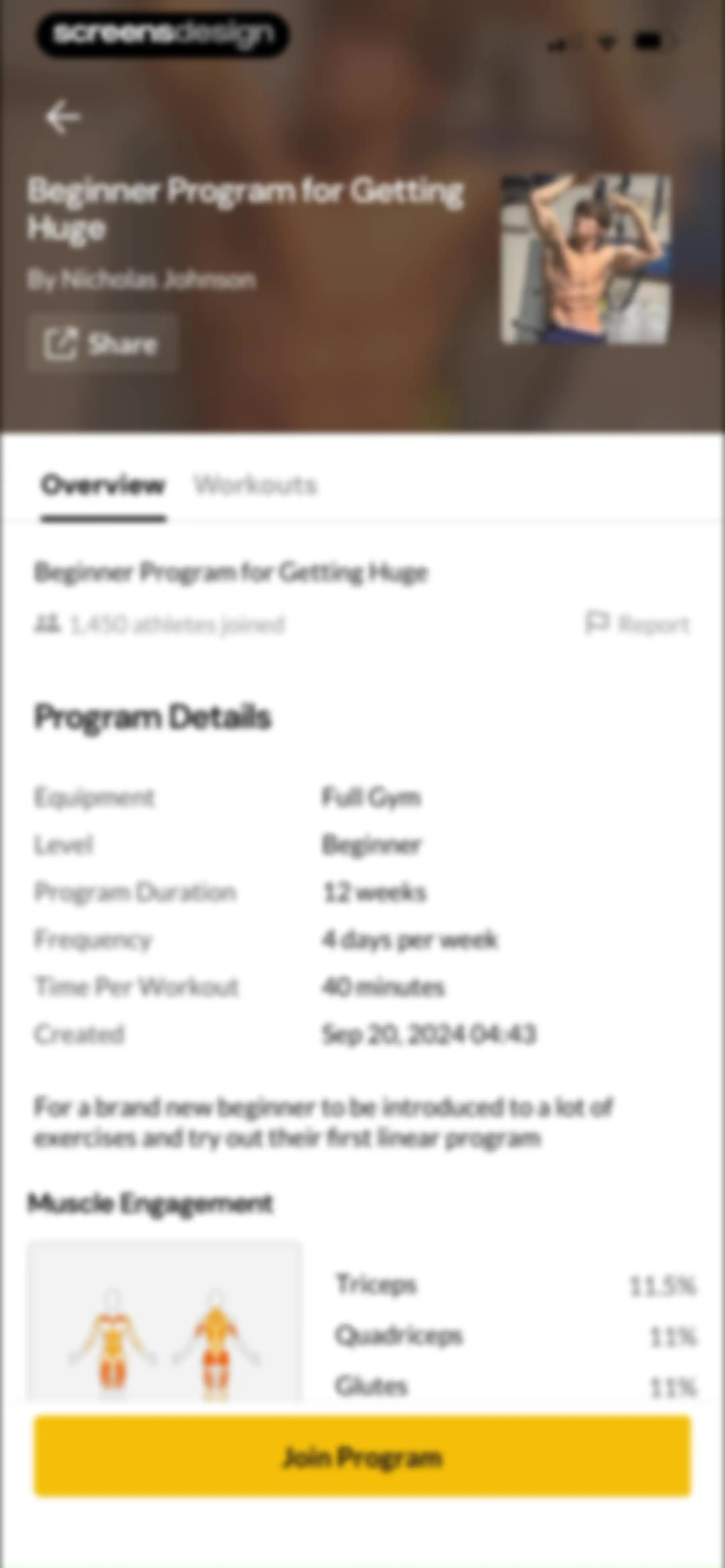 Boostcamp: Workout Programs screen 135