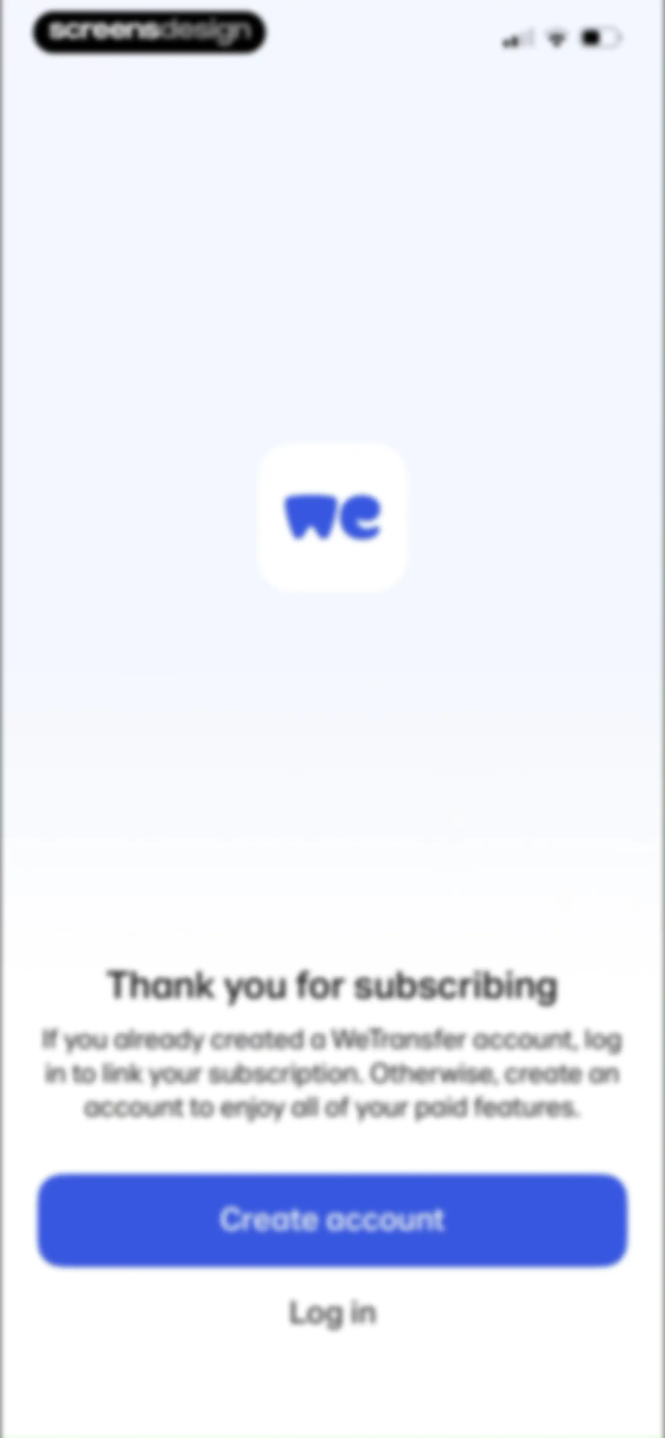 WeTransfer: Transfer Files screen 10
