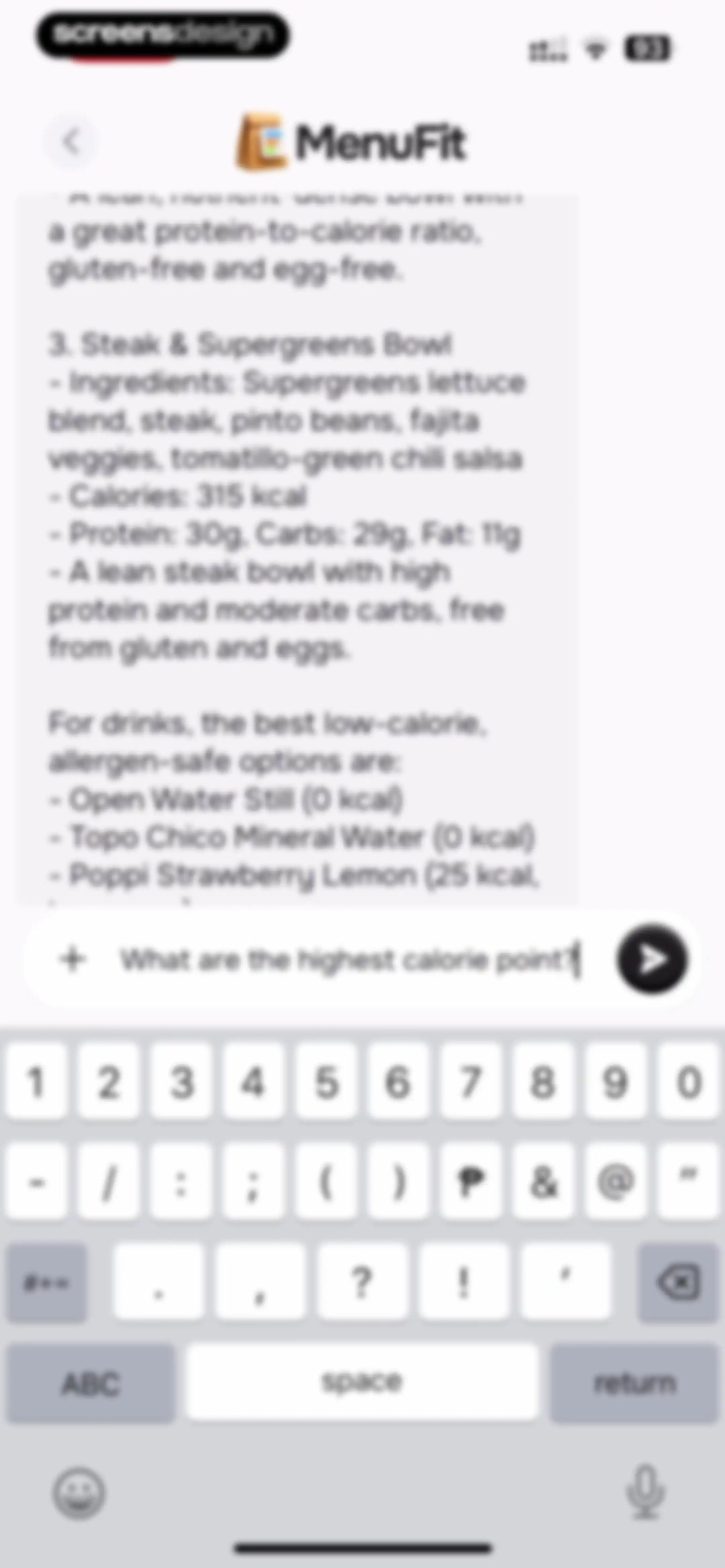 MenuFit - Healthy Eating Out screen 67
