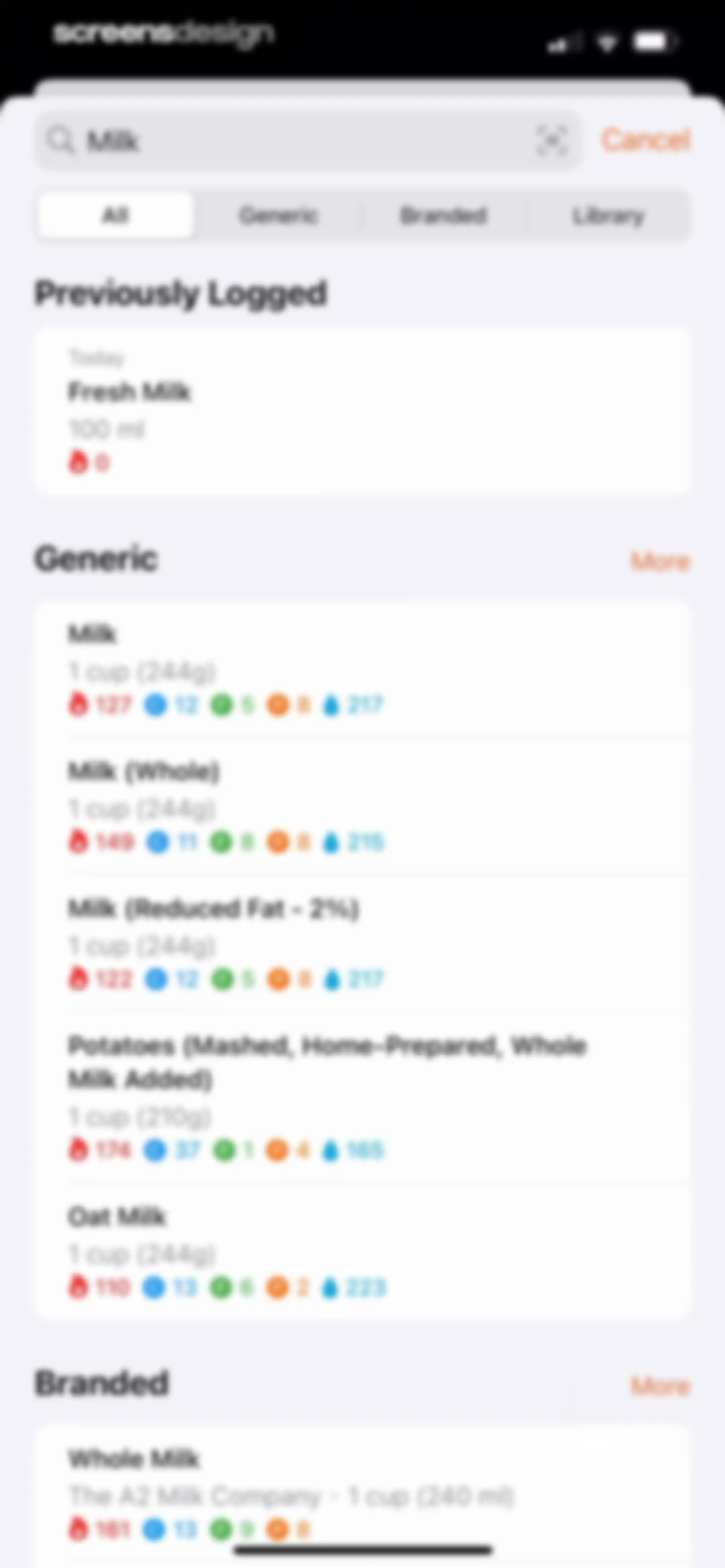 Nutrition Tracker: Foodnoms screen 102
