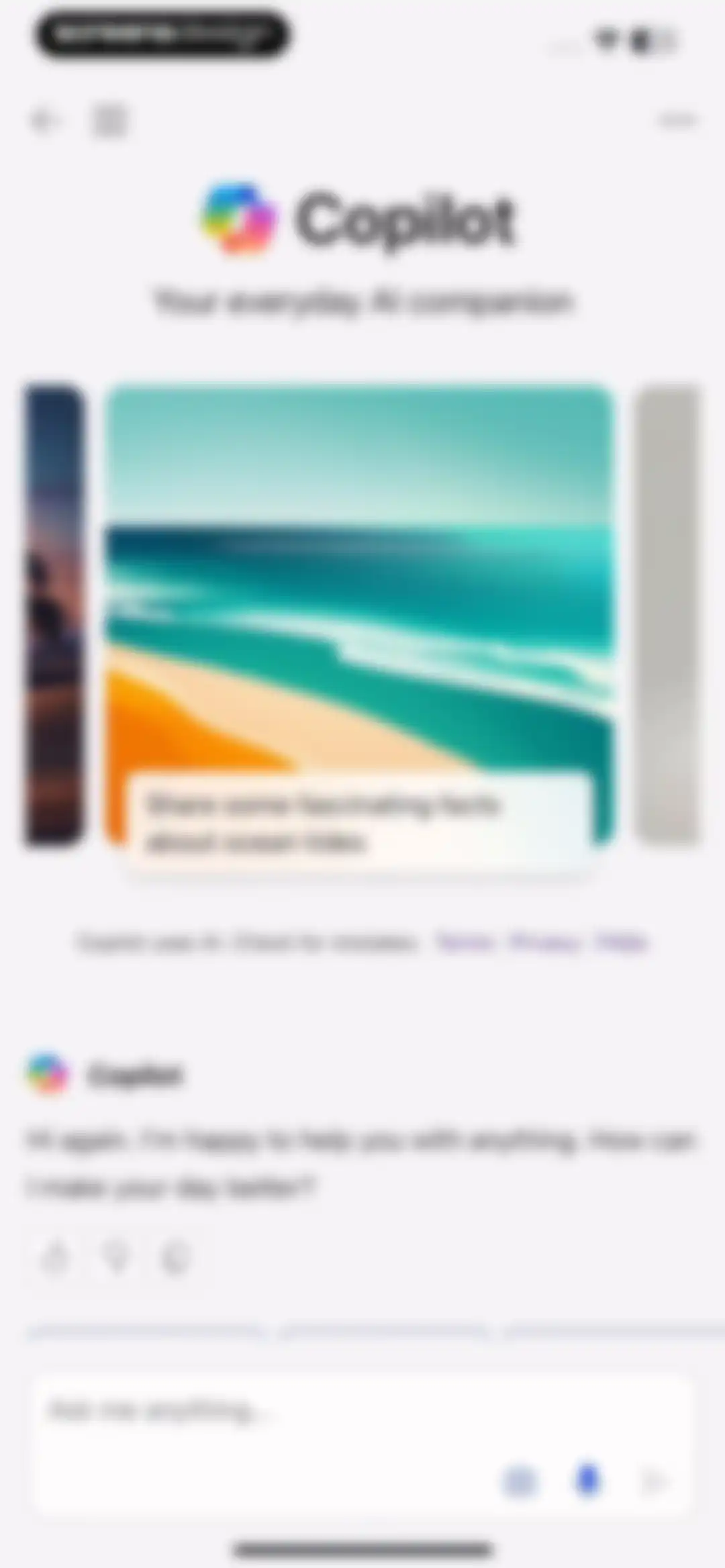 Microsoft Bing Search screen 205