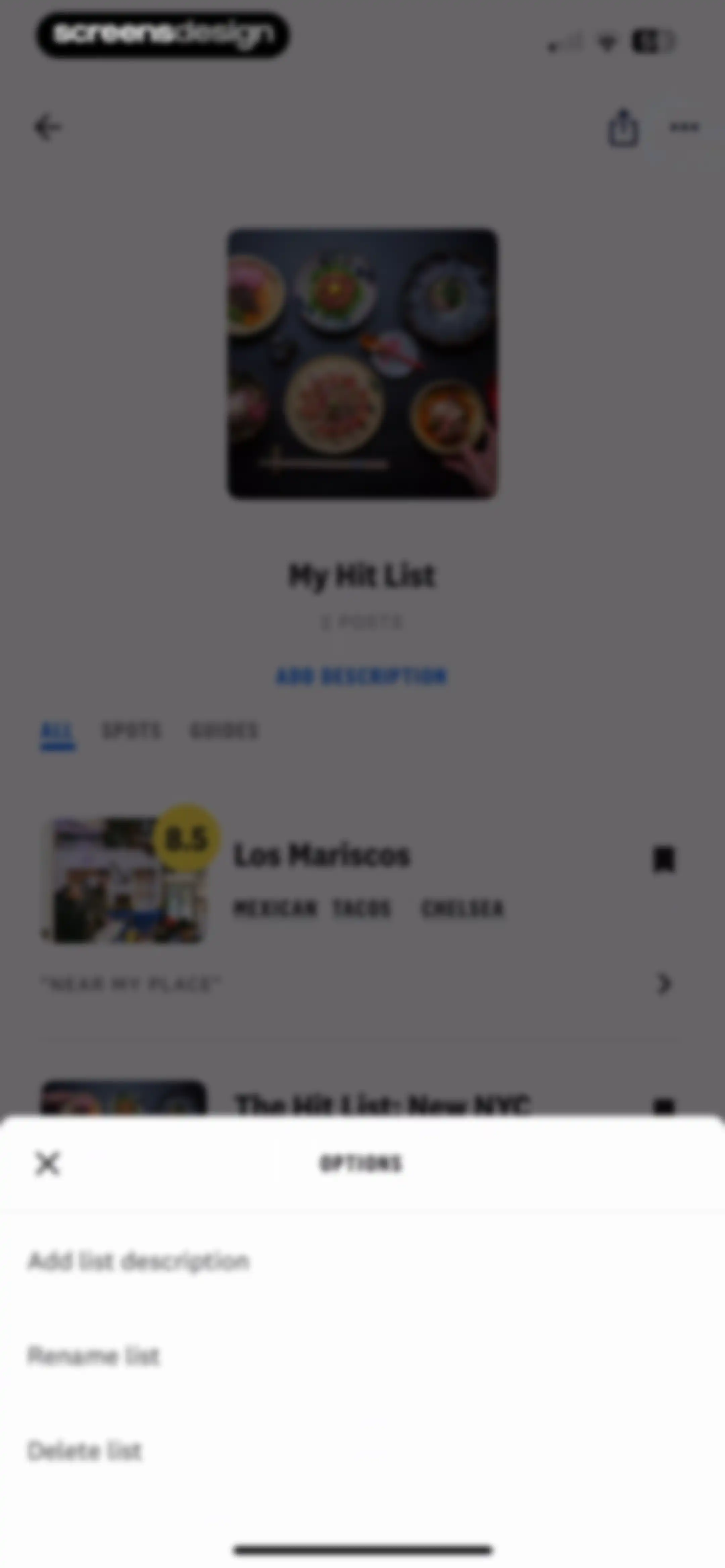 The Infatuation screen 100