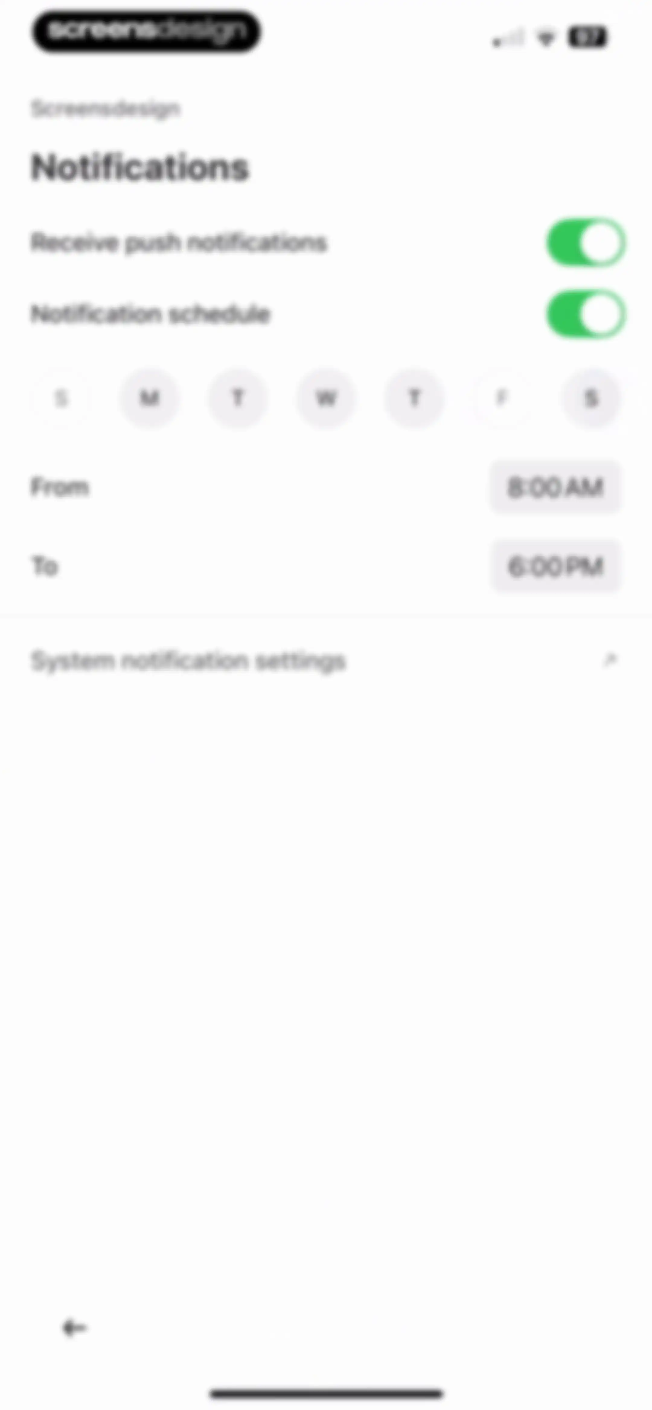 Linear Mobile screen 82