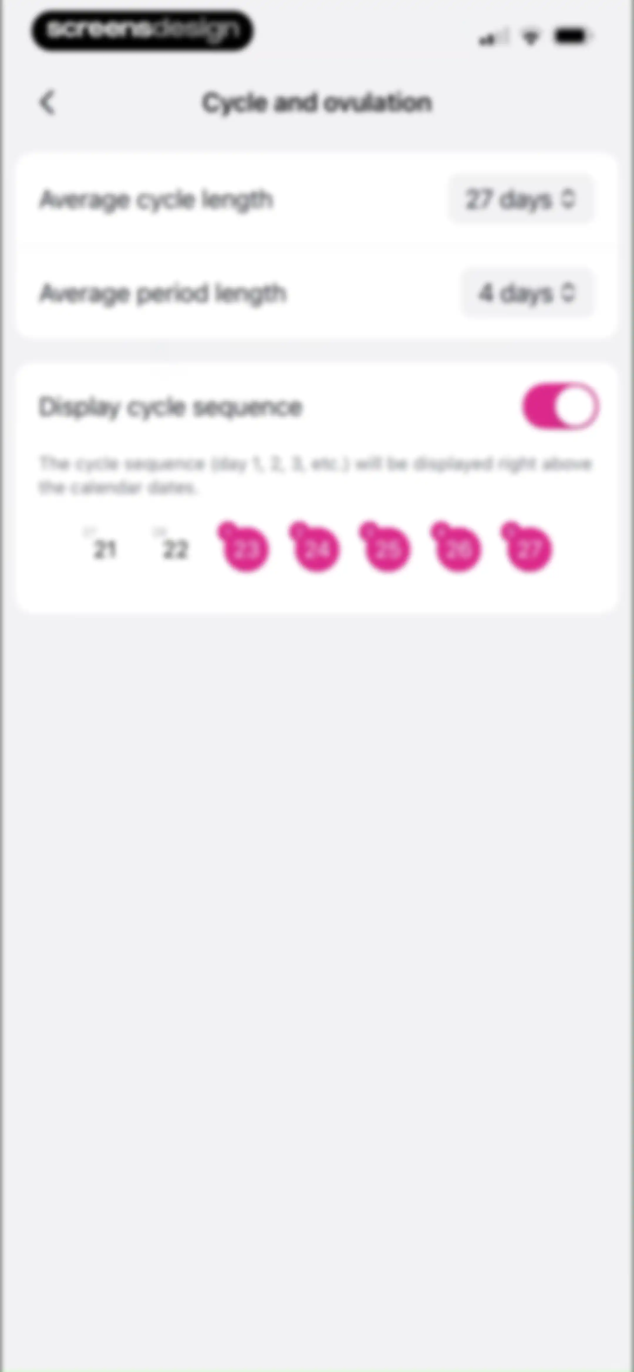 Pregmate Ovulation Tracker screen 118