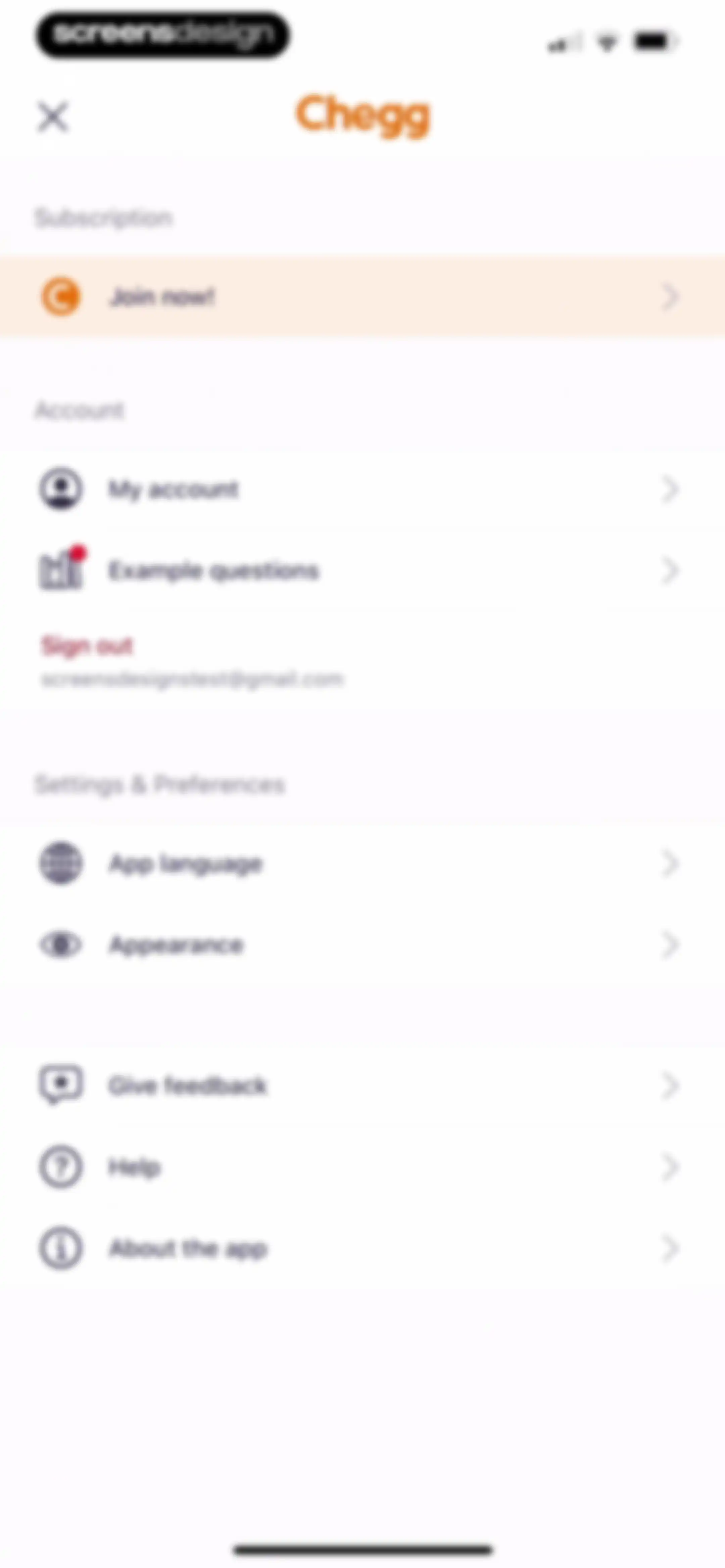 Chegg Study - Homework Help screen 62