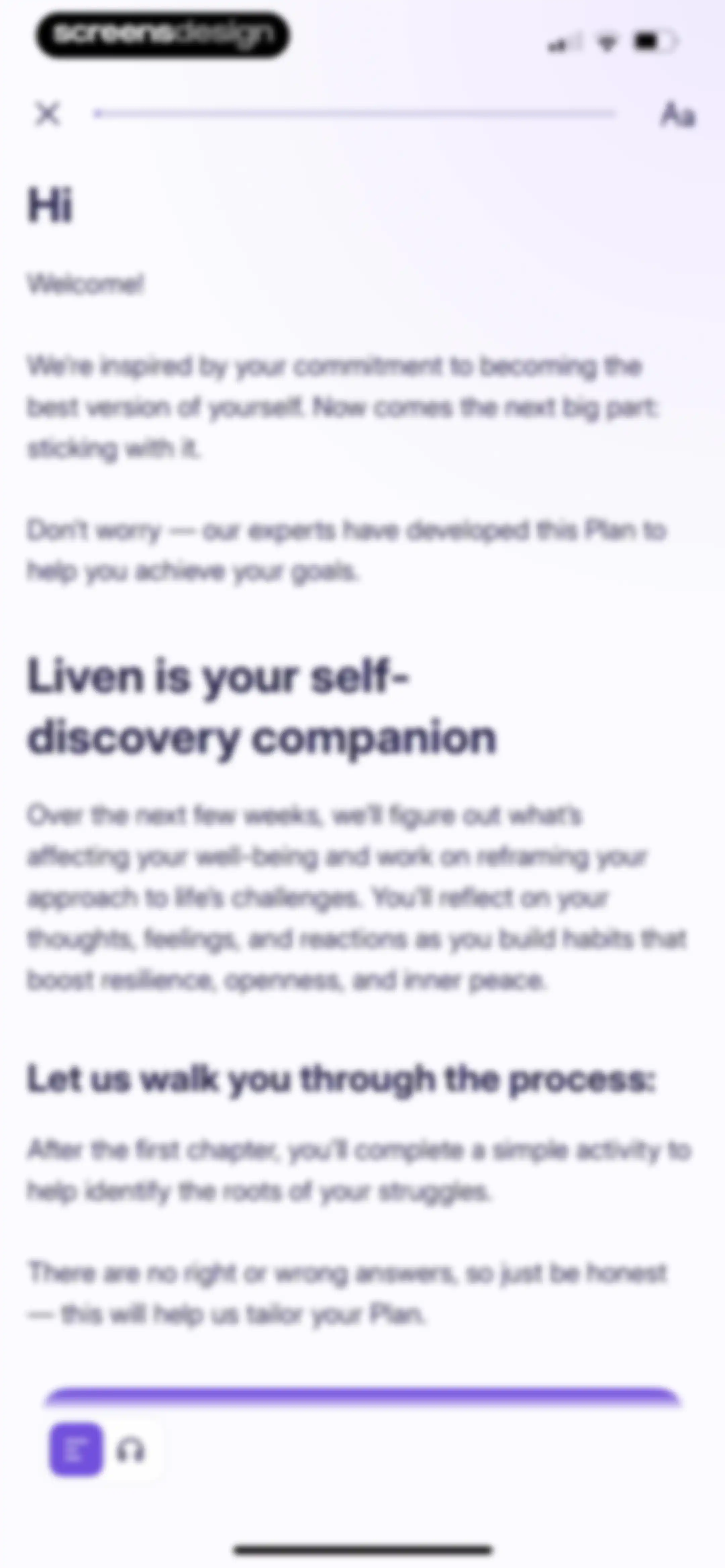 Liven: Discover yourself screen 59