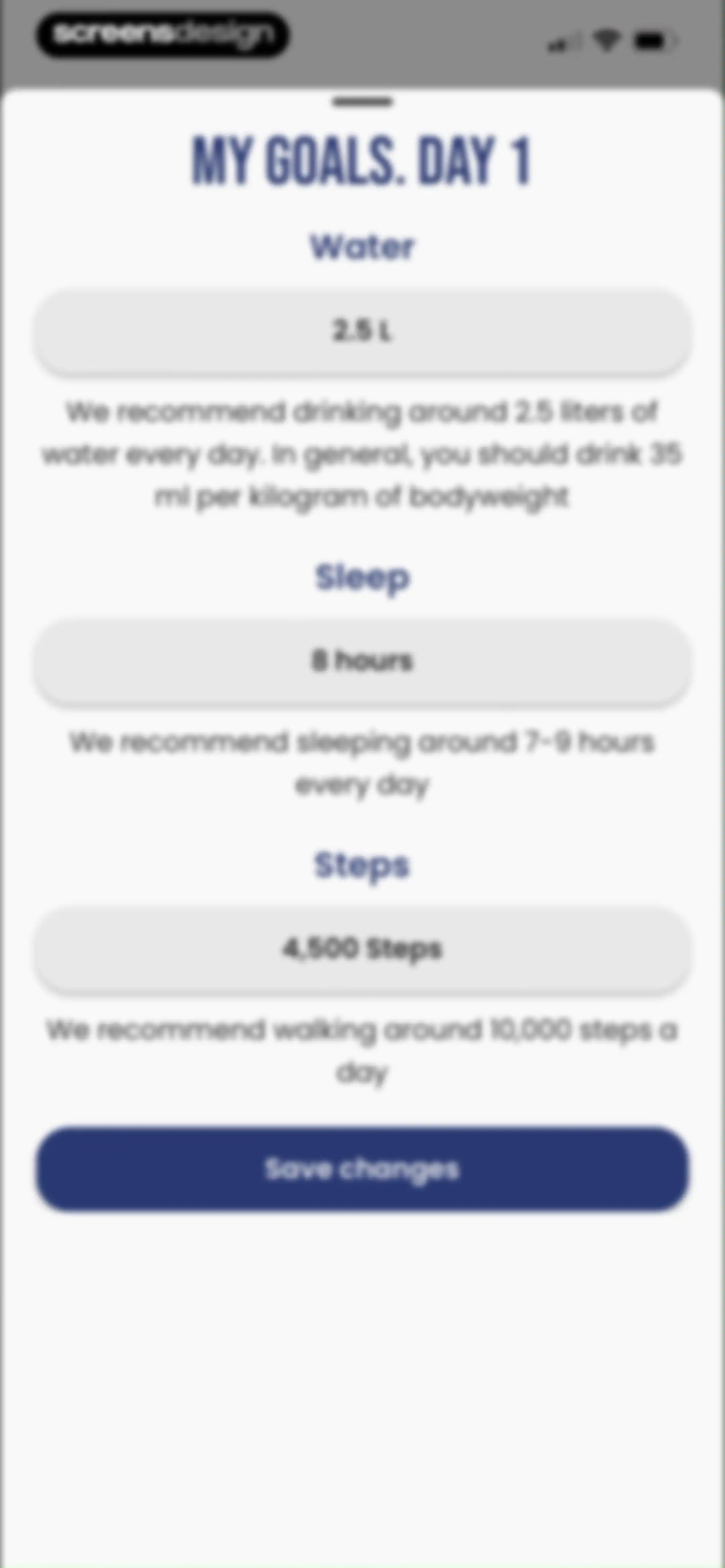 90 Day Challenge screen 67