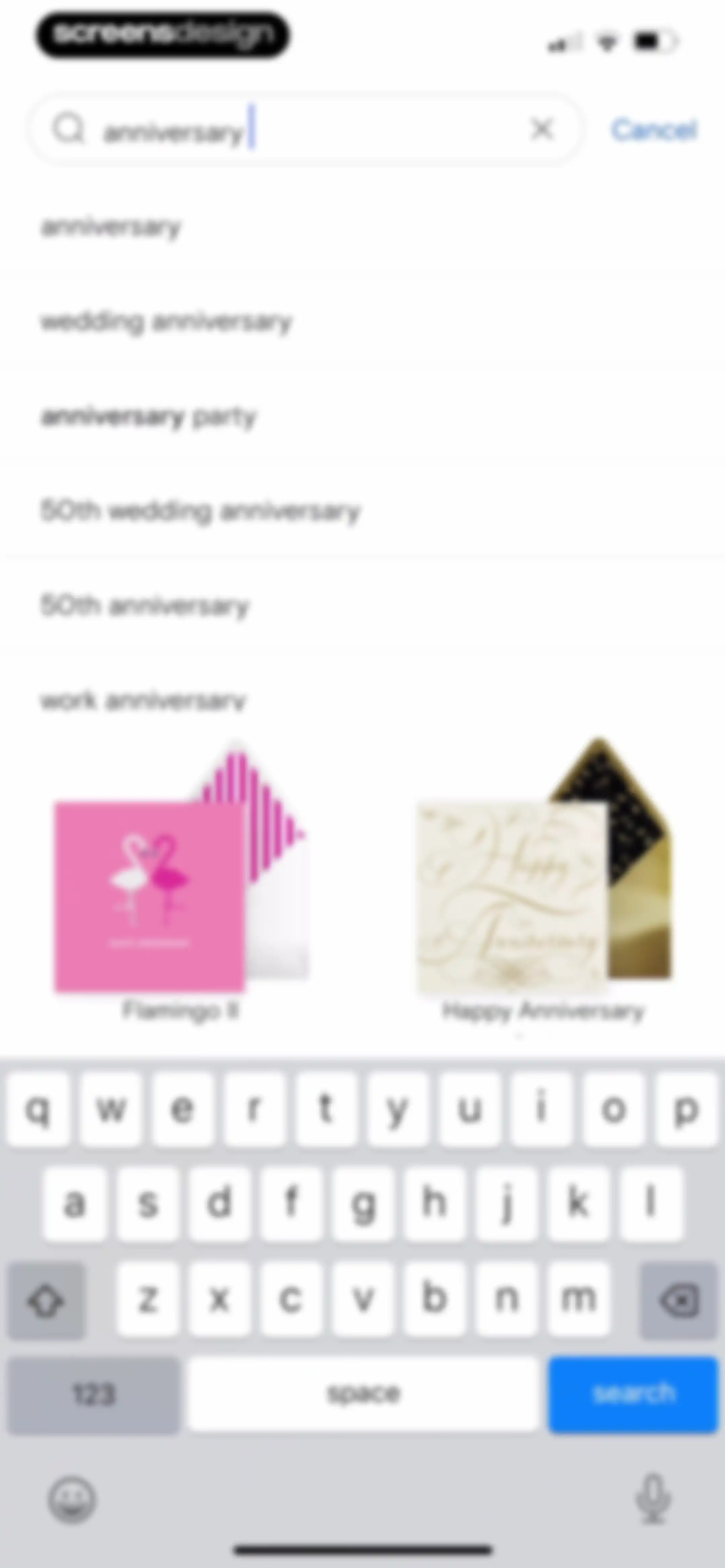 Paperless Post: Invitations screen 105