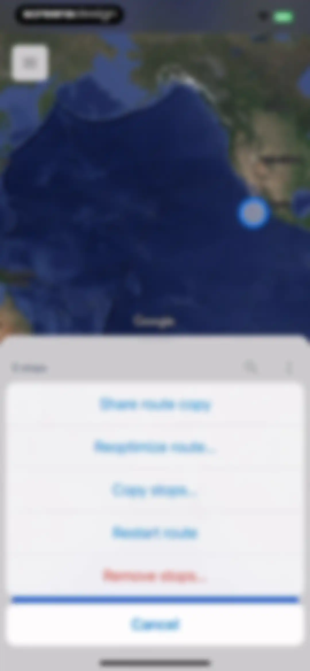 Spoke Route Planner screen 58