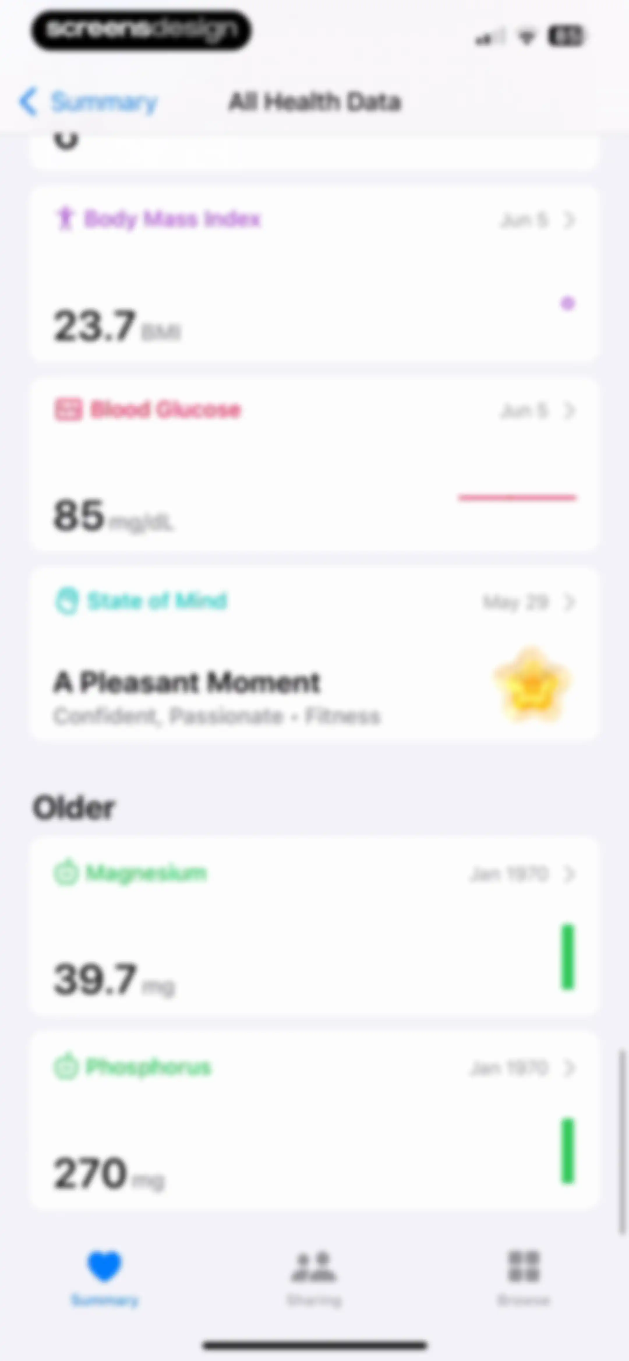 Apple Health screen 66