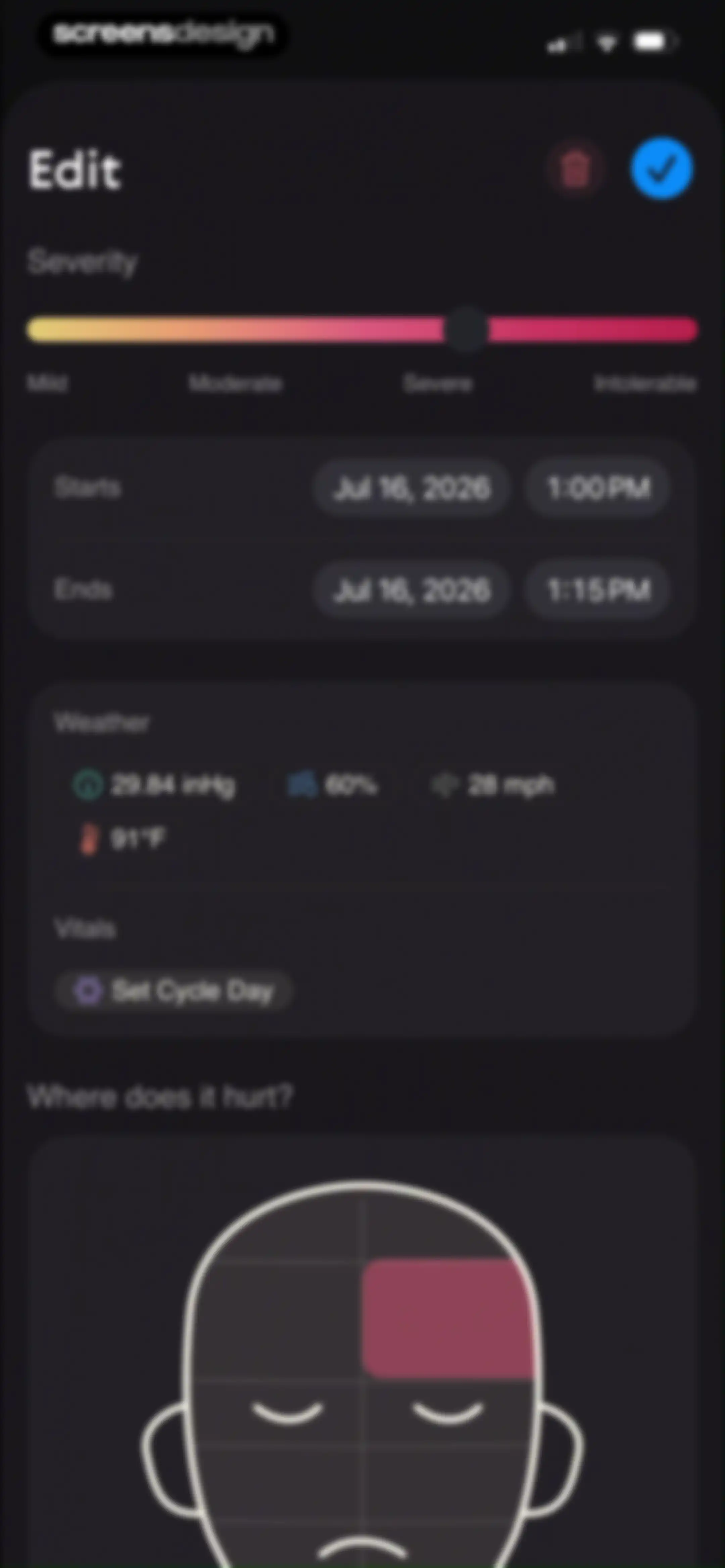 Relief - Migraine Tracker screen 63