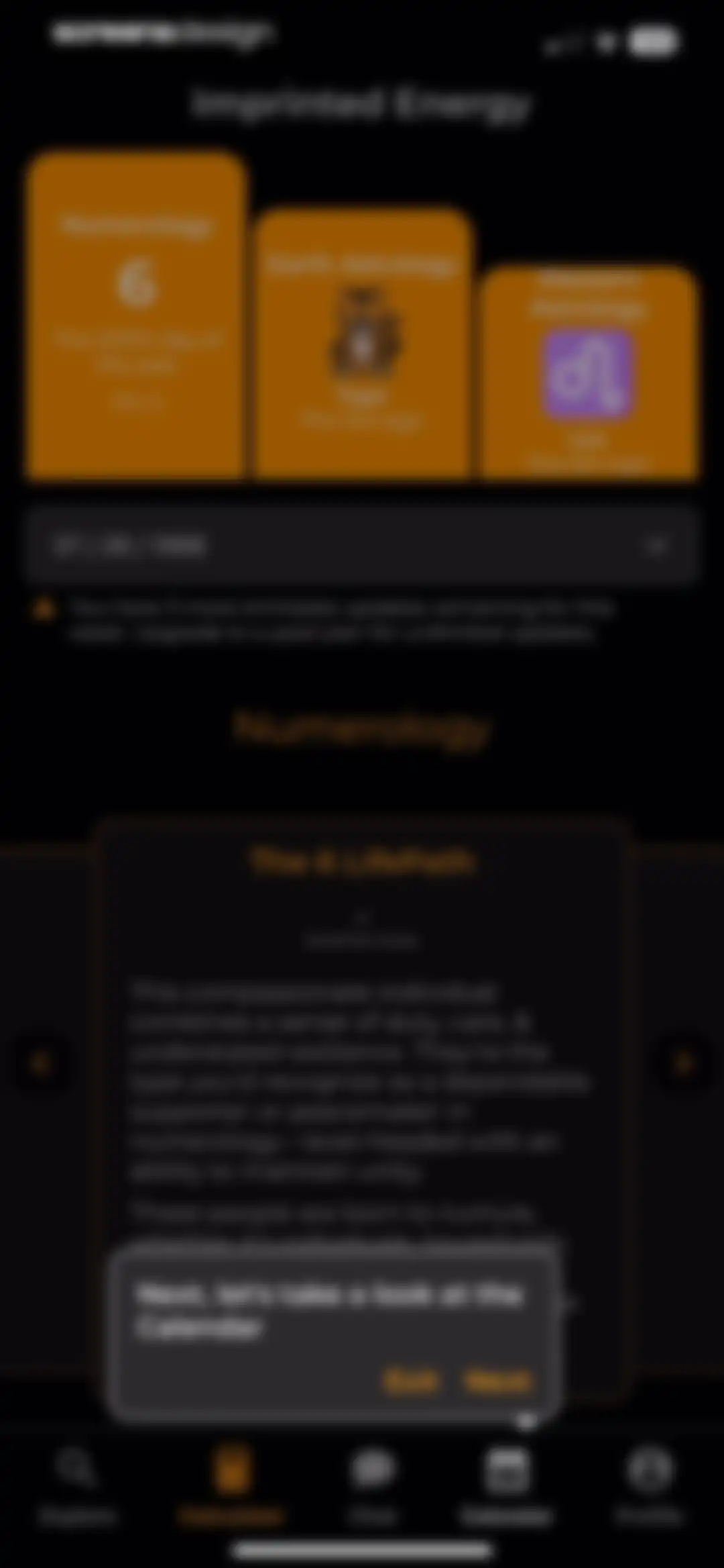 CUE Astrology screen 14
