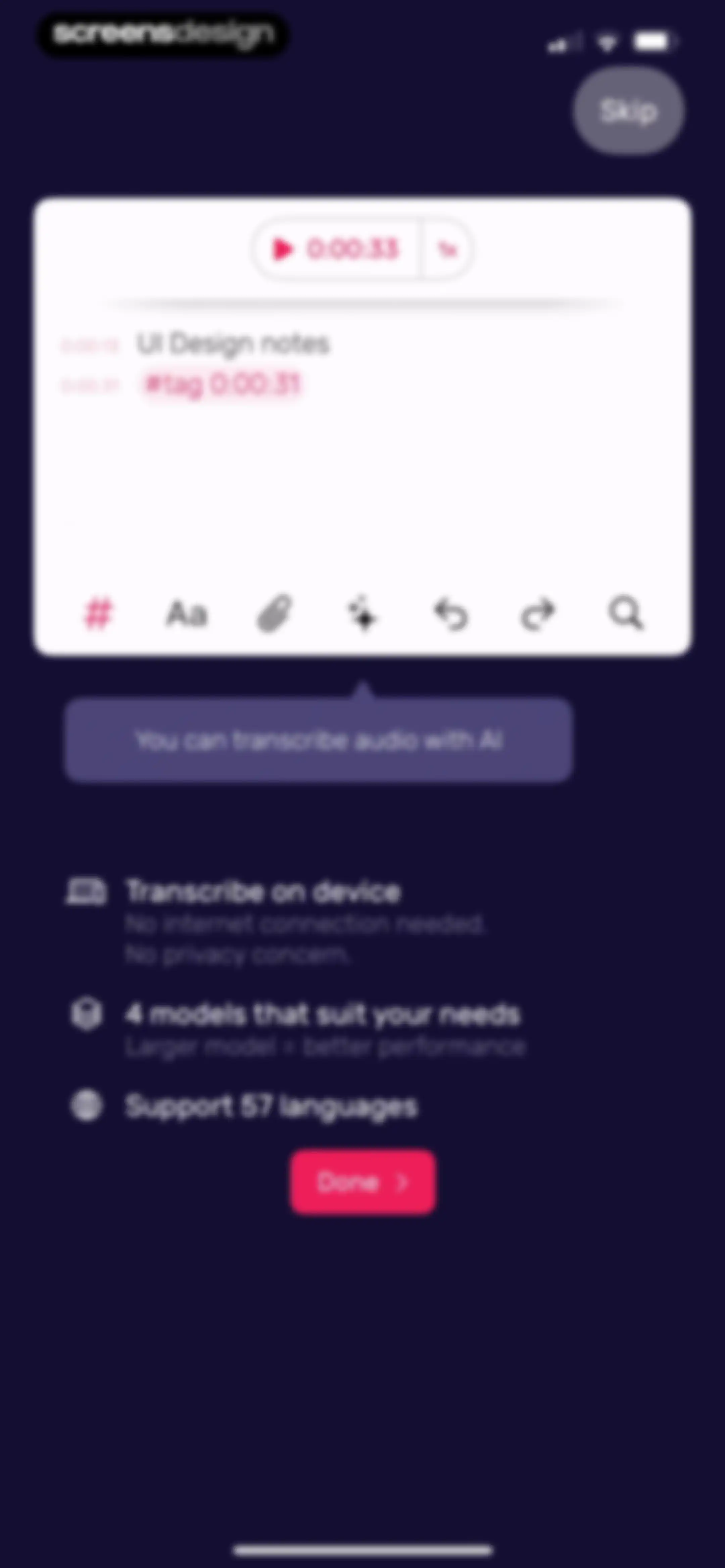 Noted: Record & AI Transcribe screen 18