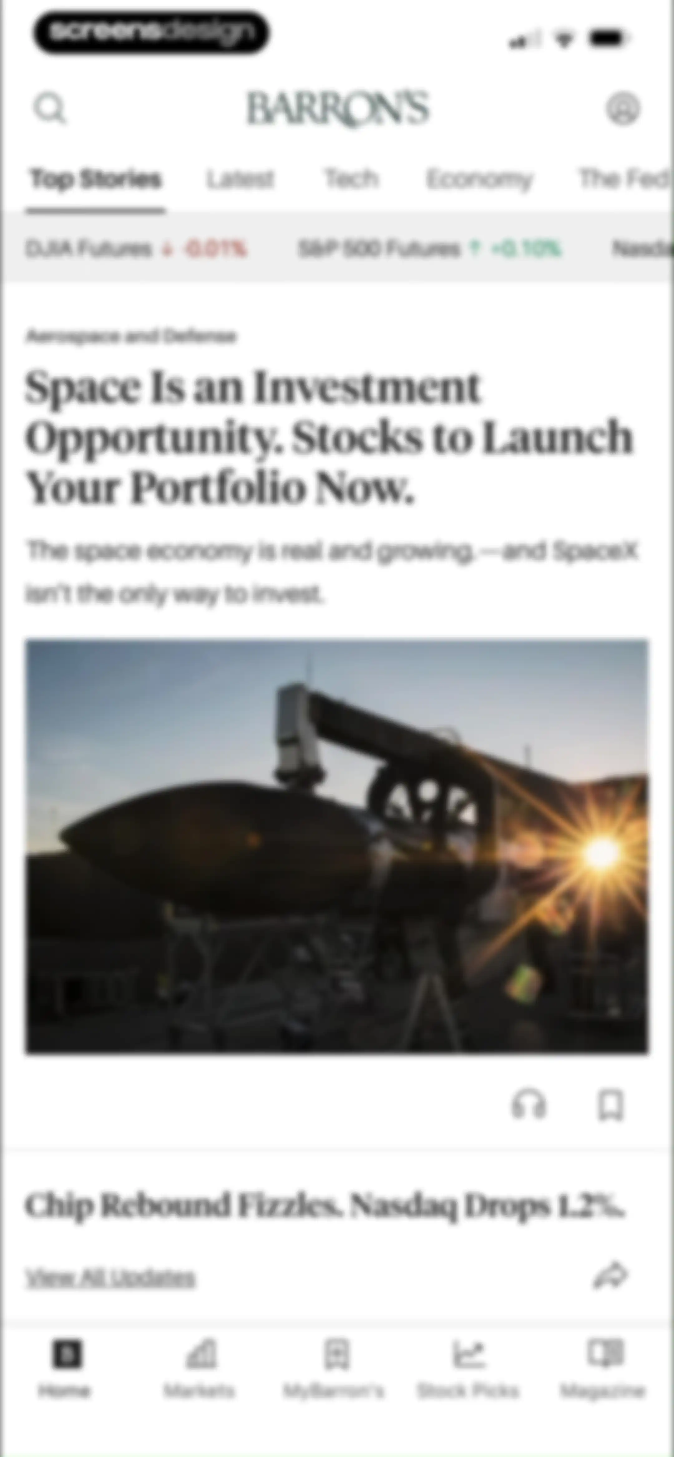 Barron’s - Investing Insights screen 11