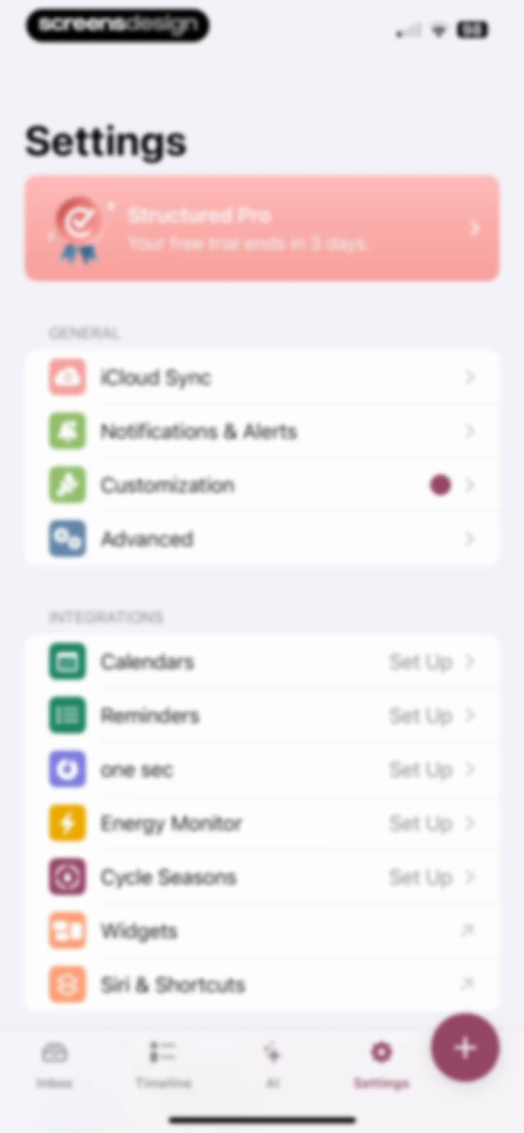 Structured: Daily Planner Todo screen 74
