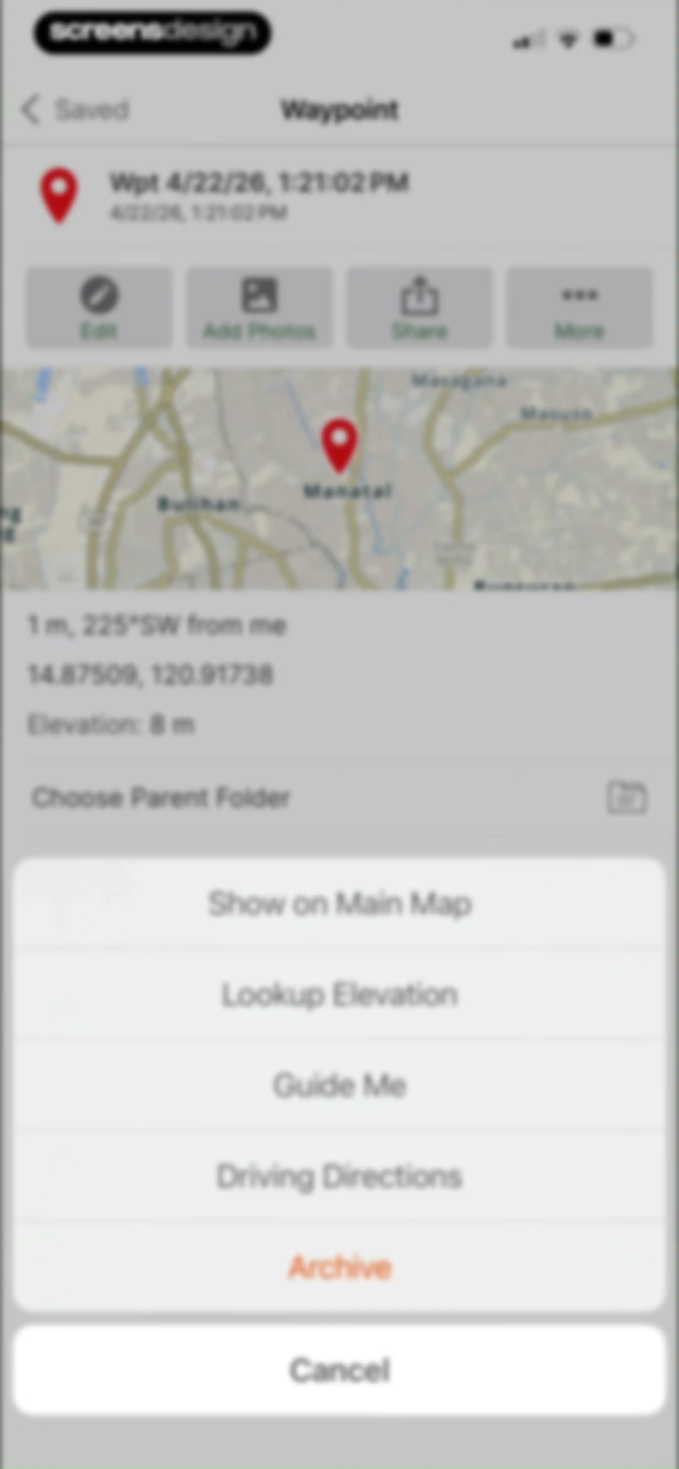 Gaia GPS: Mobile Trail Maps screen 106