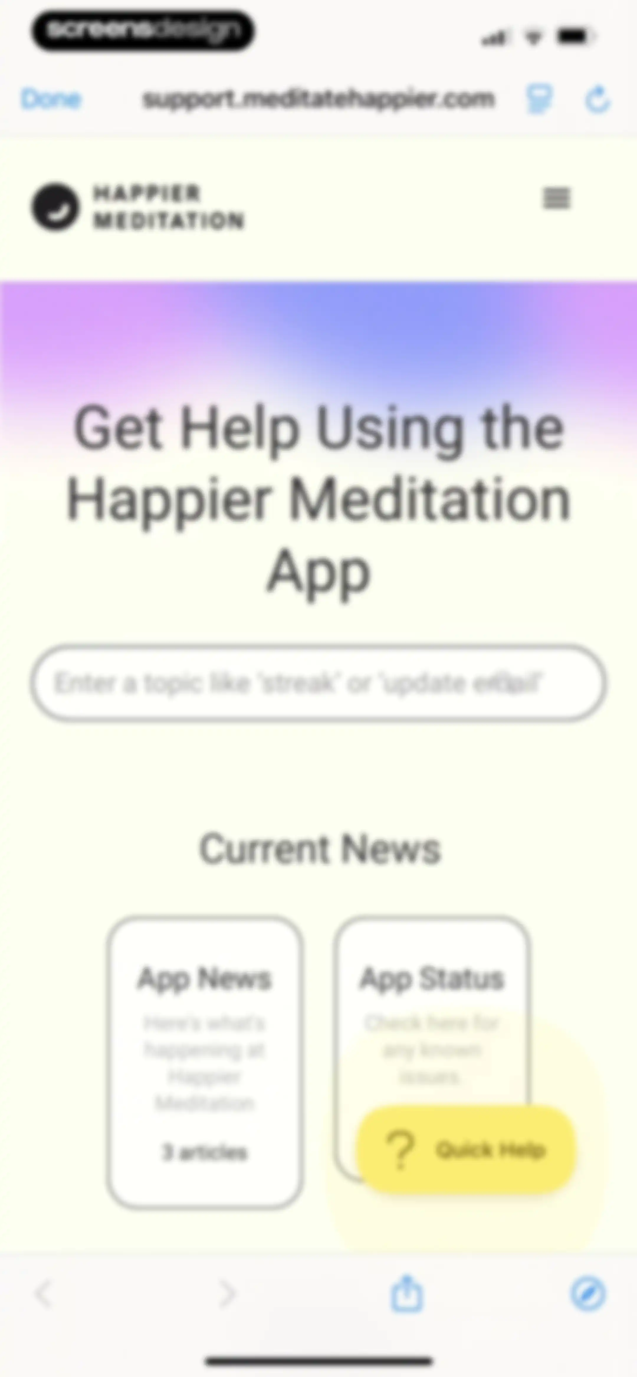 Happier Meditation screen 144