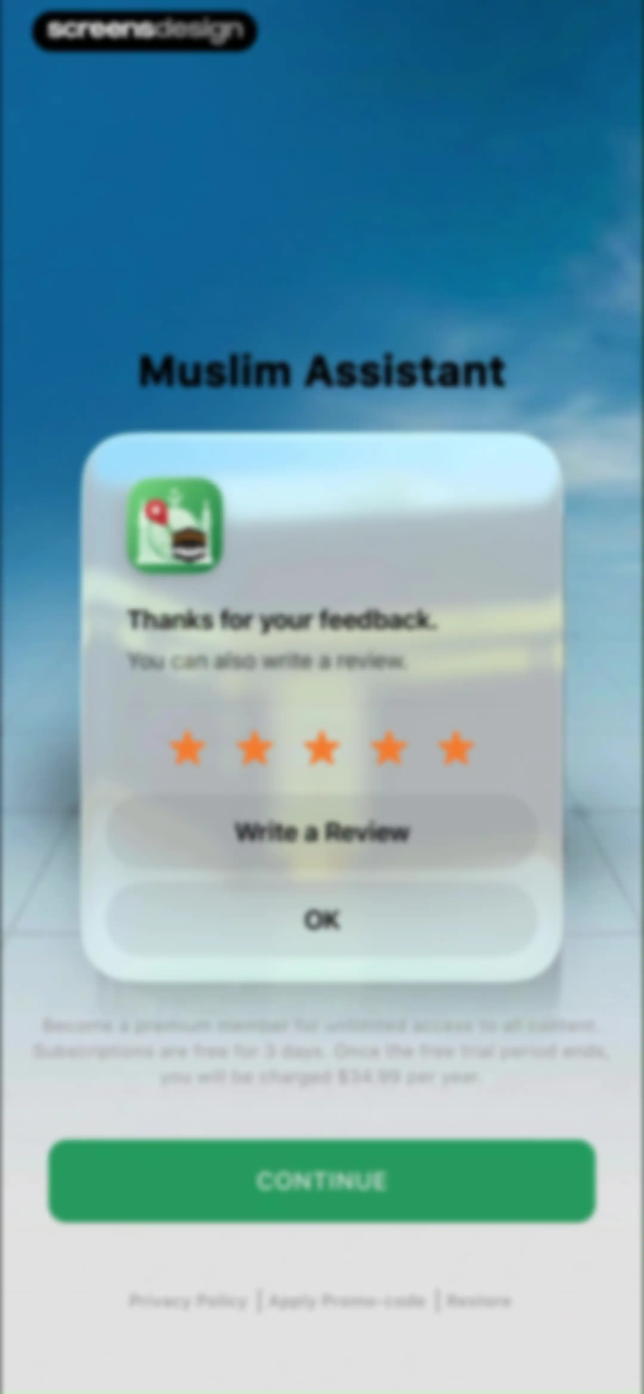 Muslim: Prayer Times, Qibla screen 10