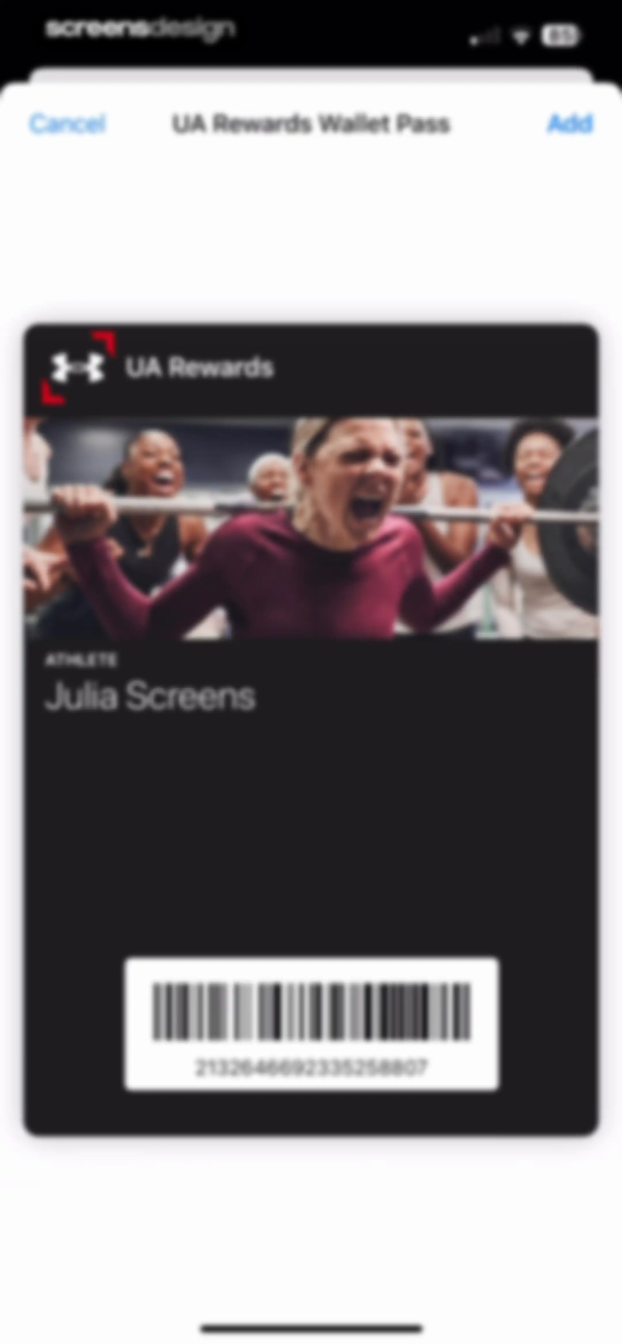 Under Armour screen 97