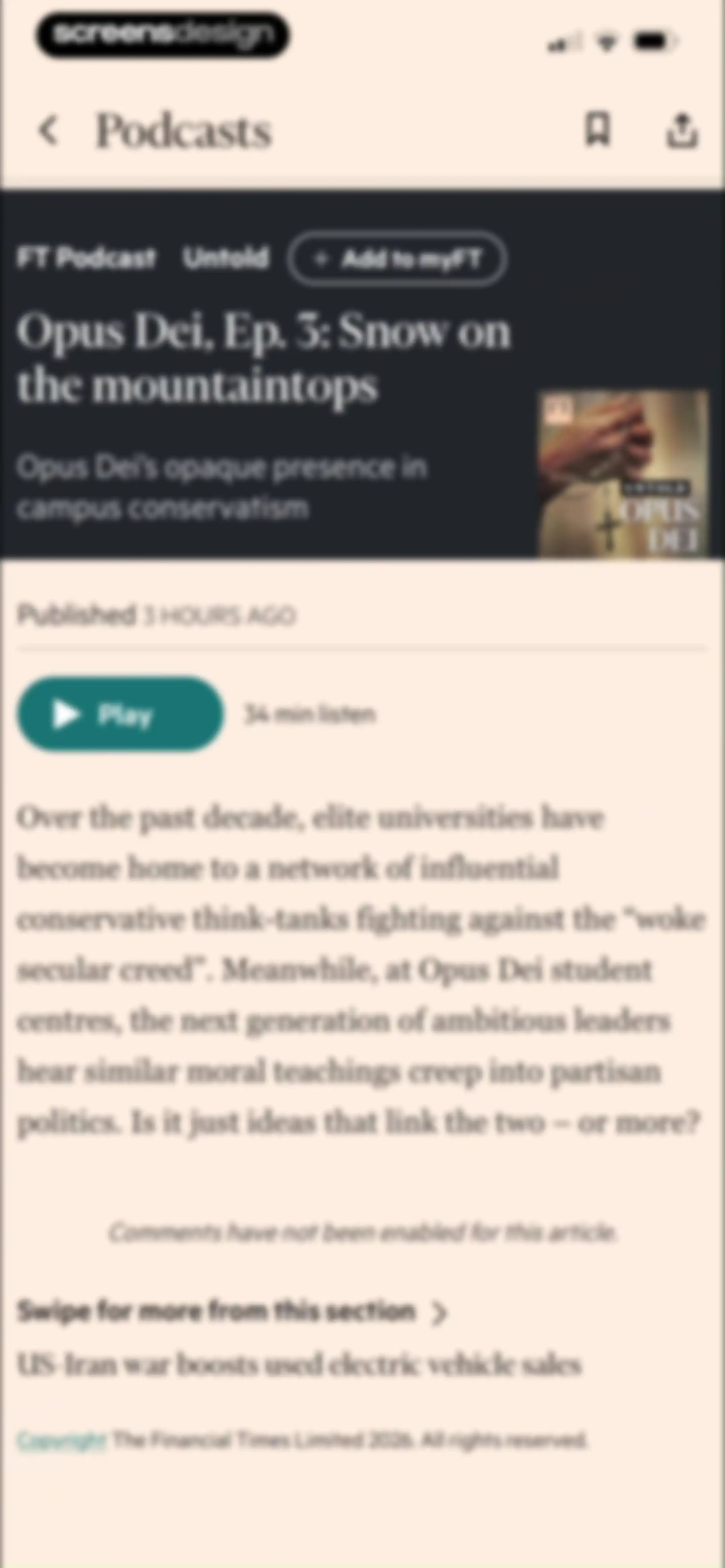 Financial Times: Business News screen 99