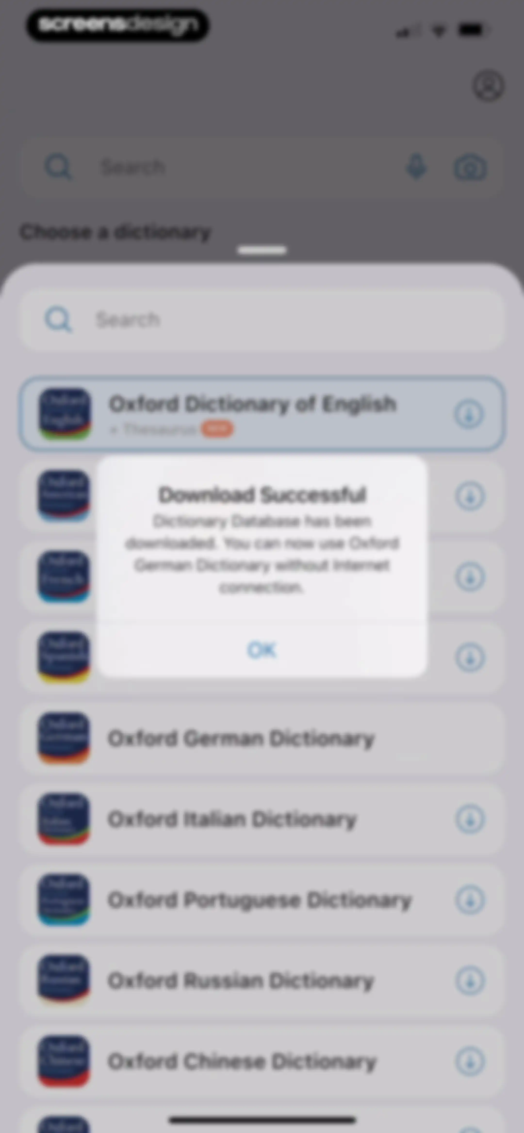 Oxford Dictionary & Thesaurus screen 12