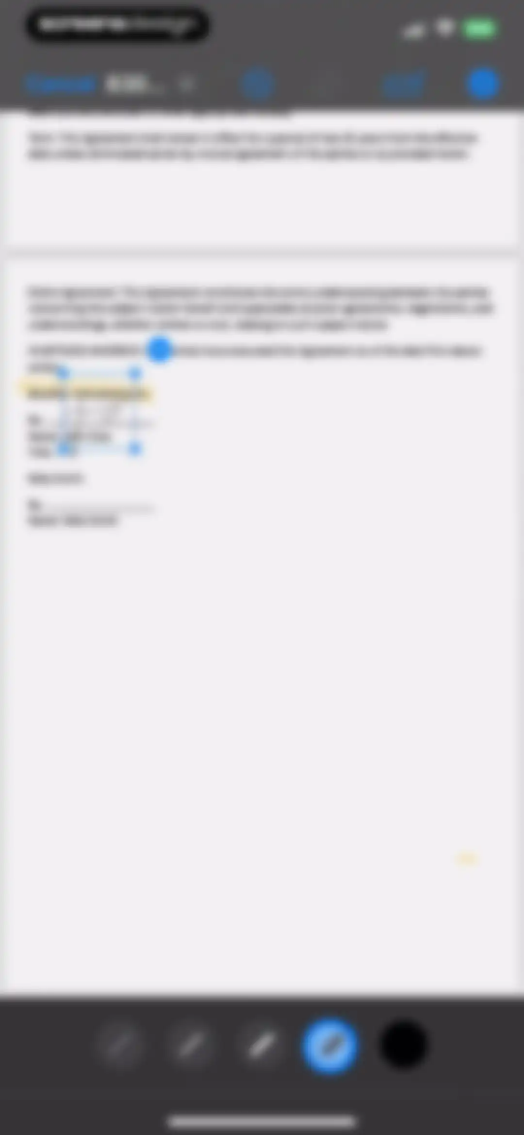 FAX from iPhone - Send Doc screen 24