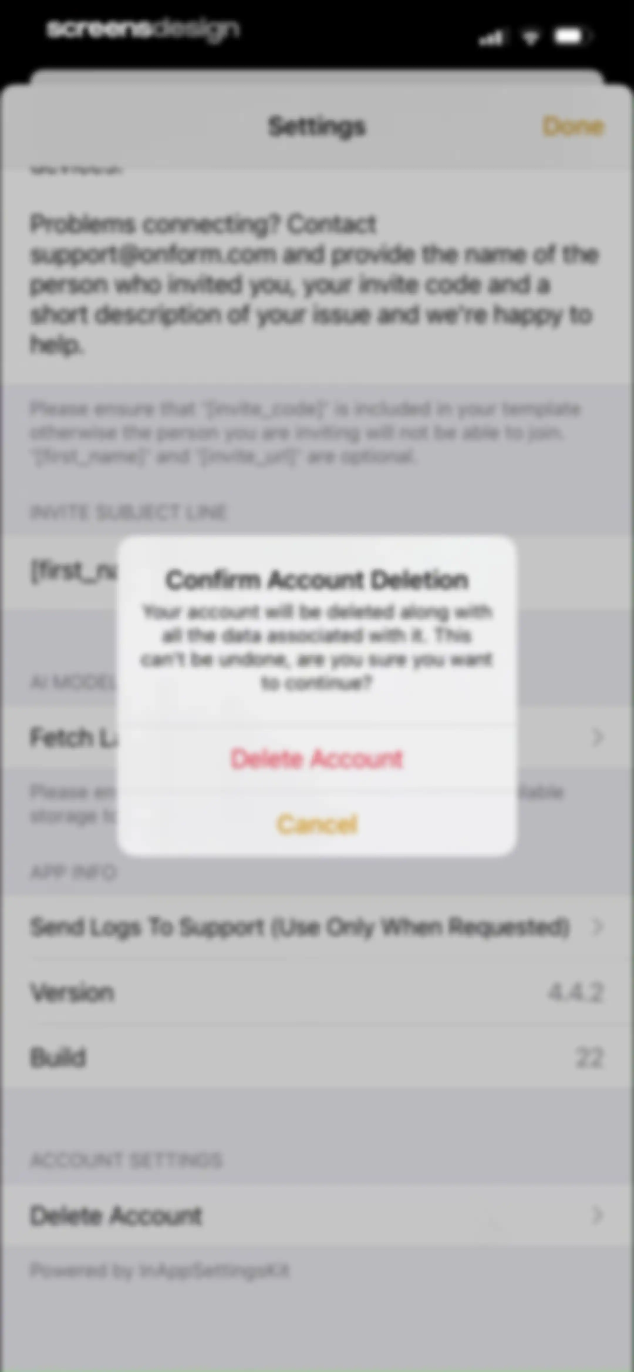 Onform: Video Analysis App screen 123