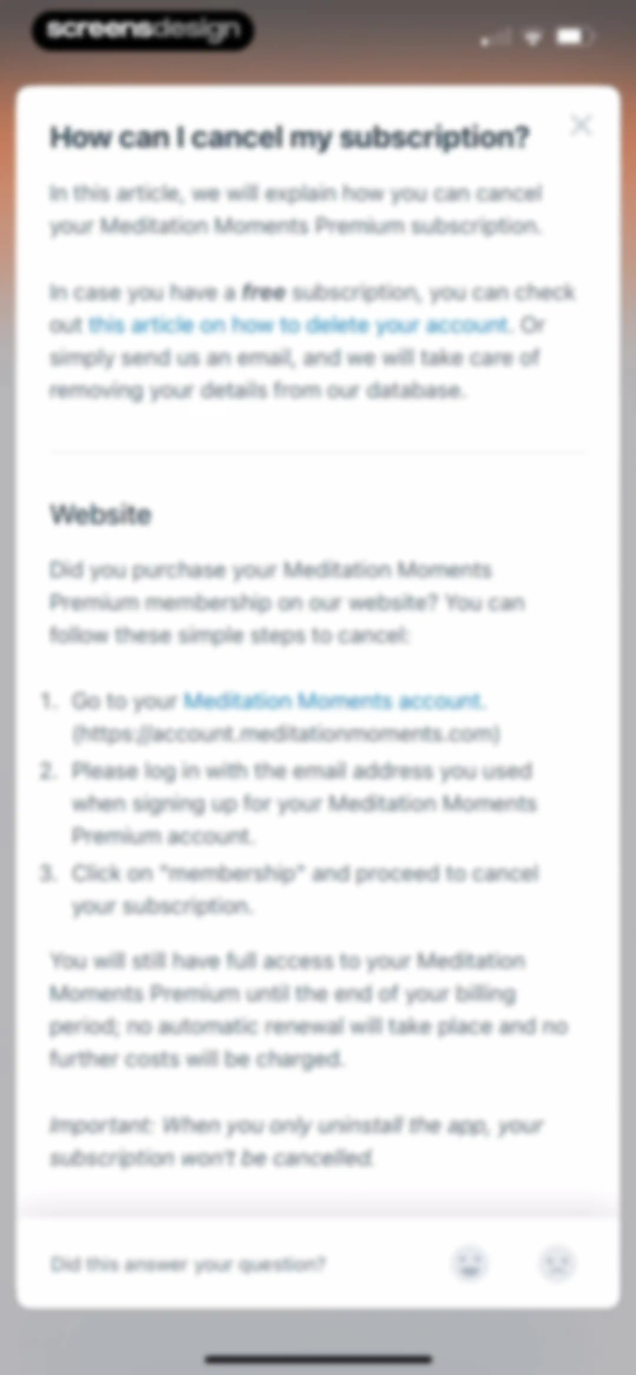 Meditation Moments - Guided screen 129