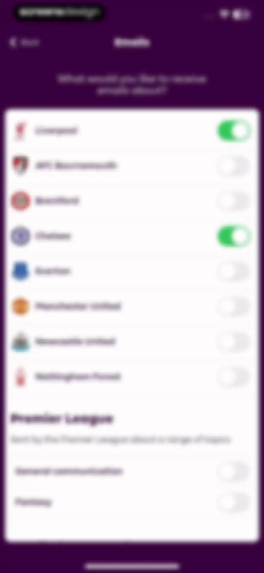 Premier League - Scores, News screen 7