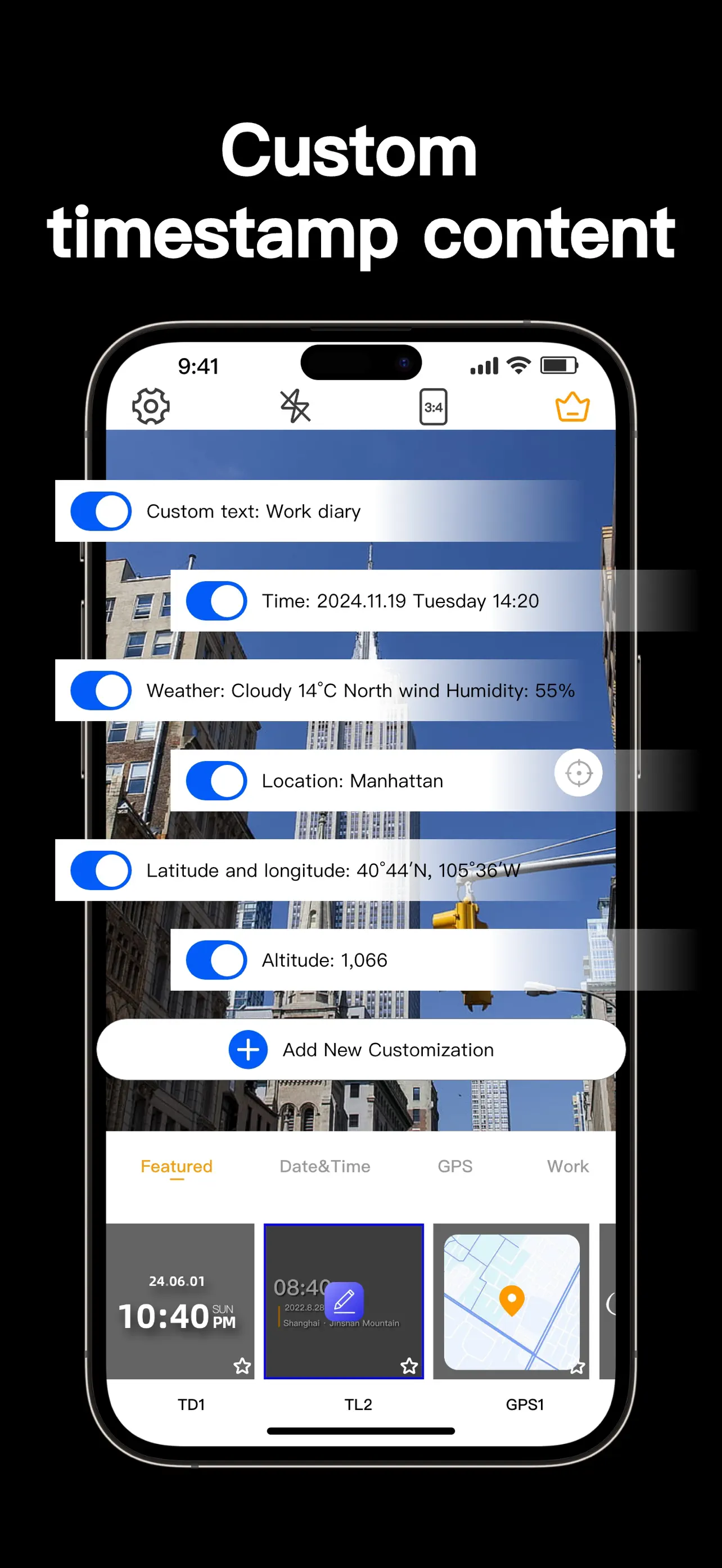 Timestamp Camera: Time stamp App Store screenshot 3