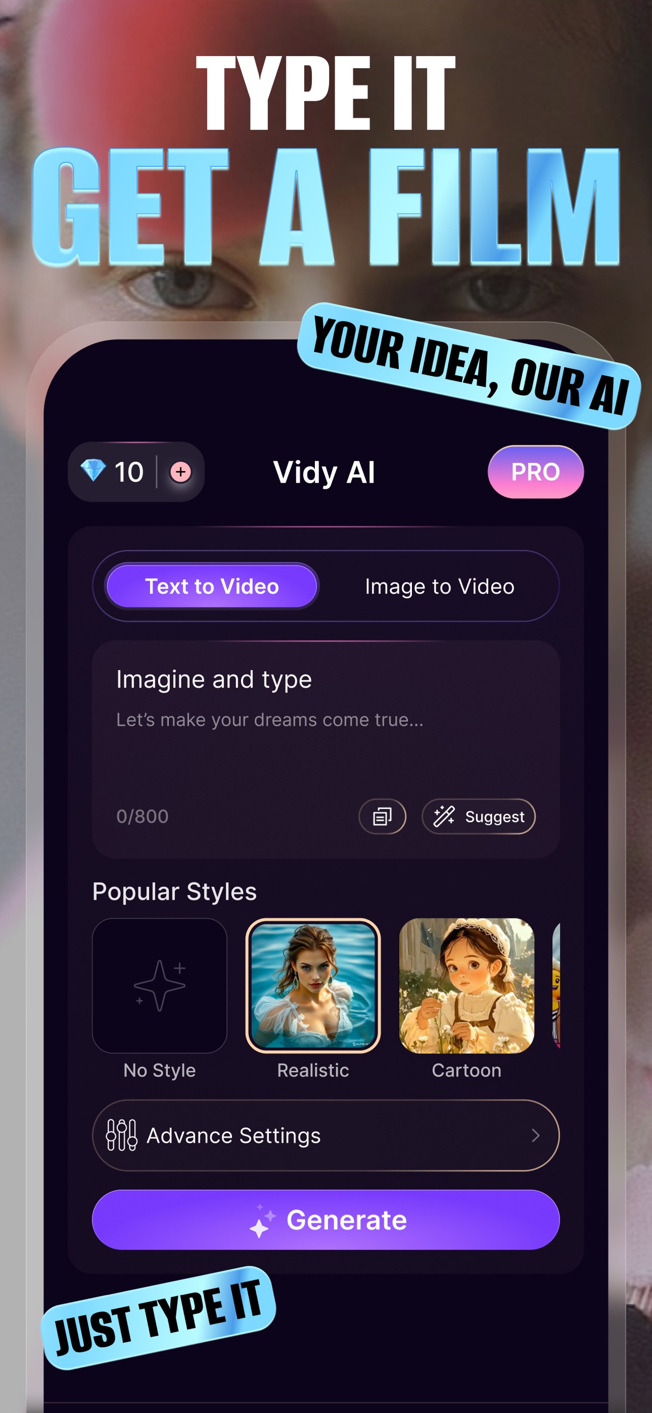 Vidy: AI Video Maker & Editor App Store screenshot 2